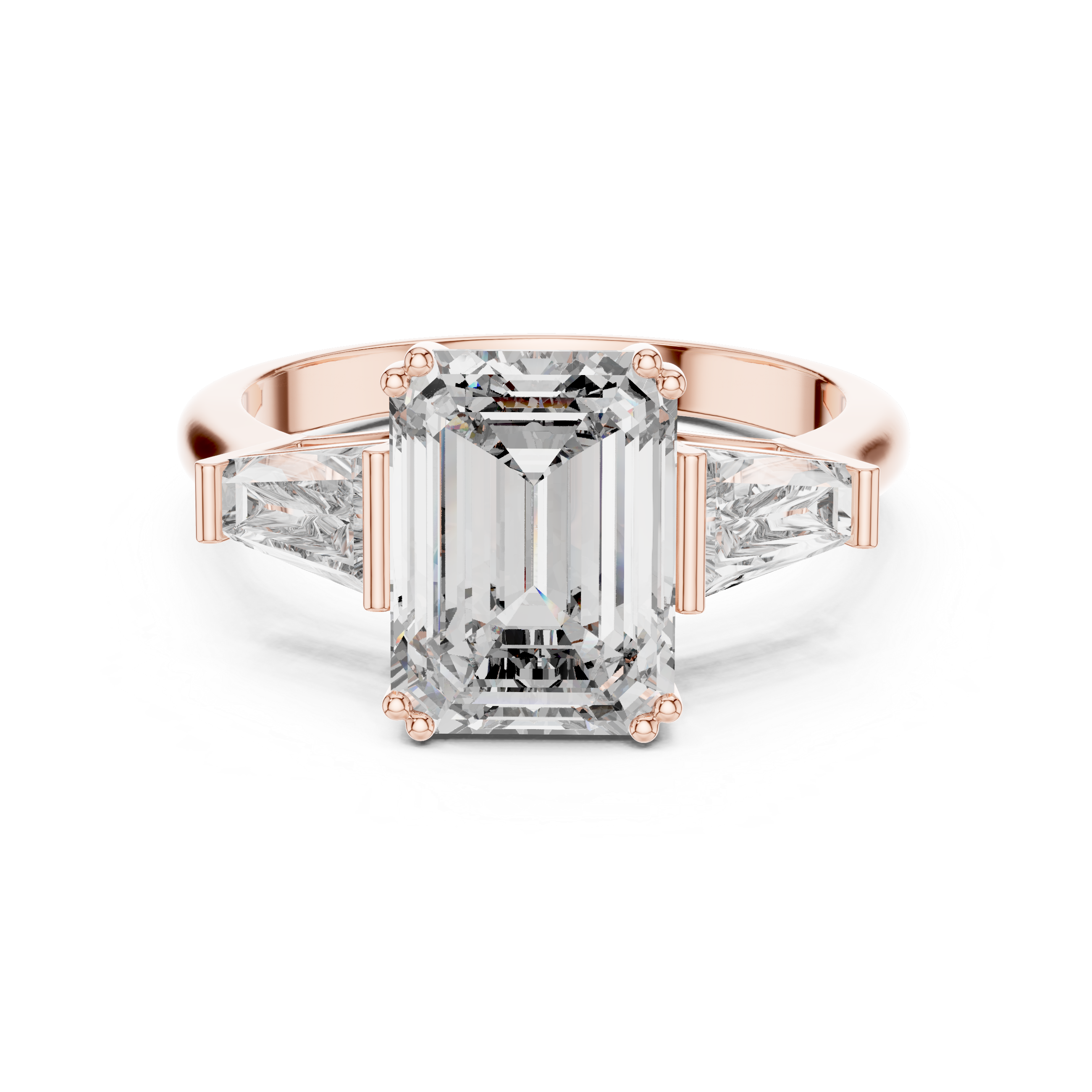 Elegant Three Stone Diamond Ring For Engagement