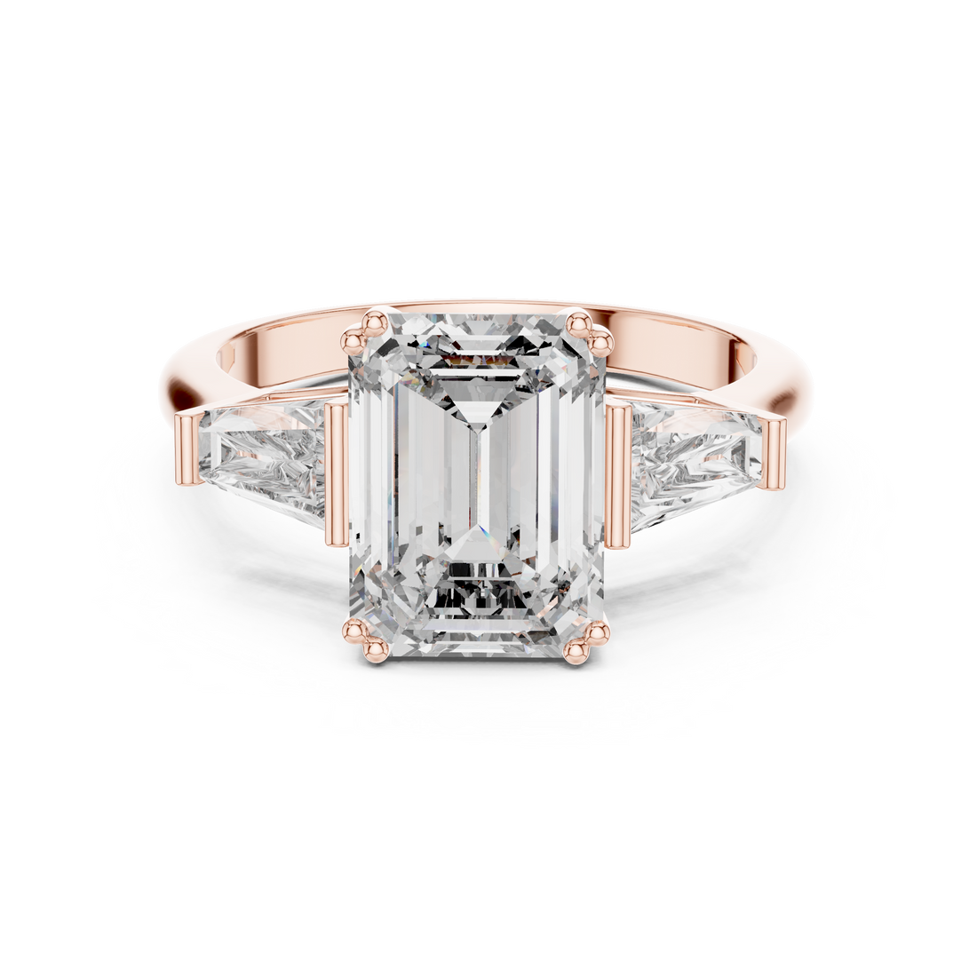 Elegant Three Stone Diamond Ring For Engagement
