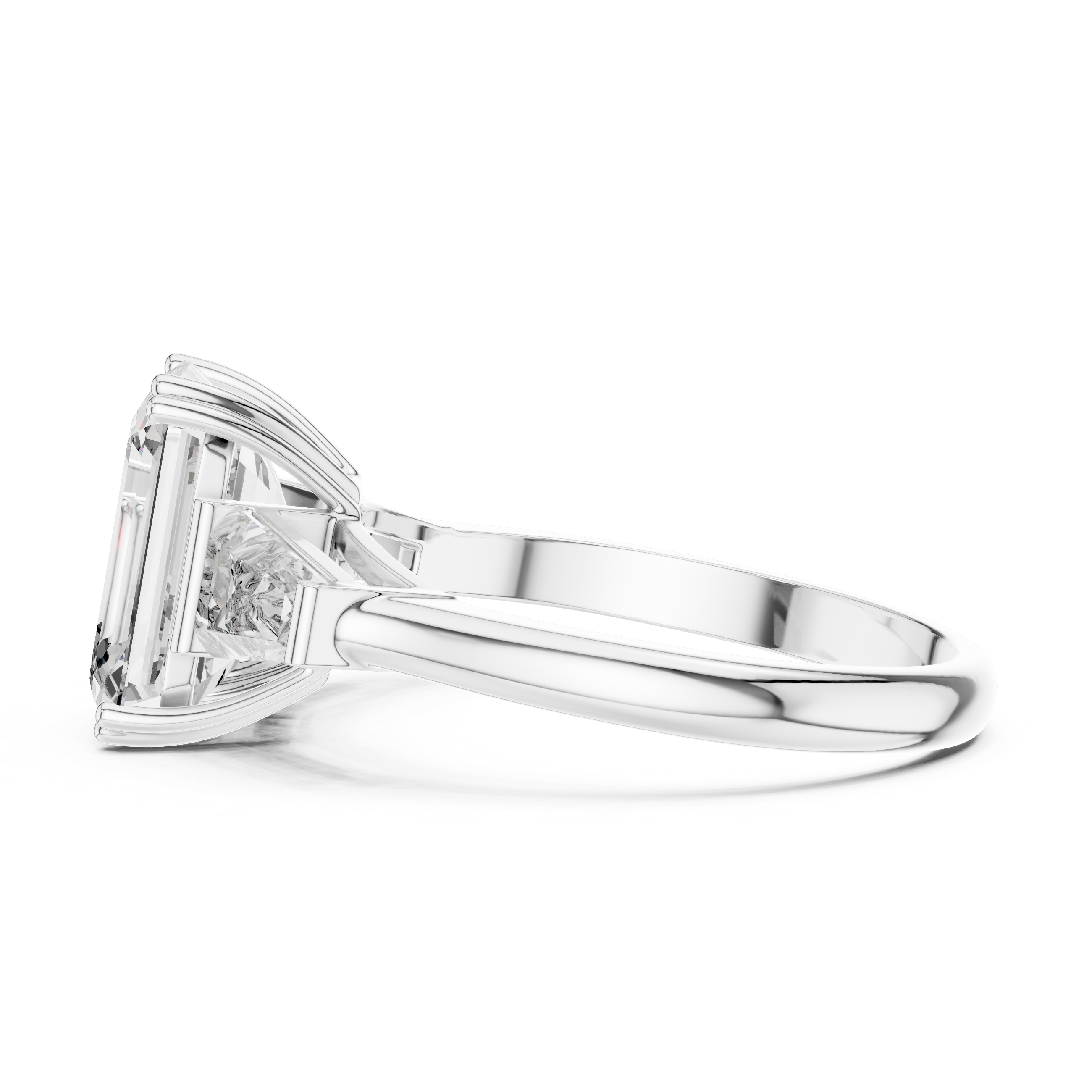 Elegant Three Stone Diamond Ring For Engagement