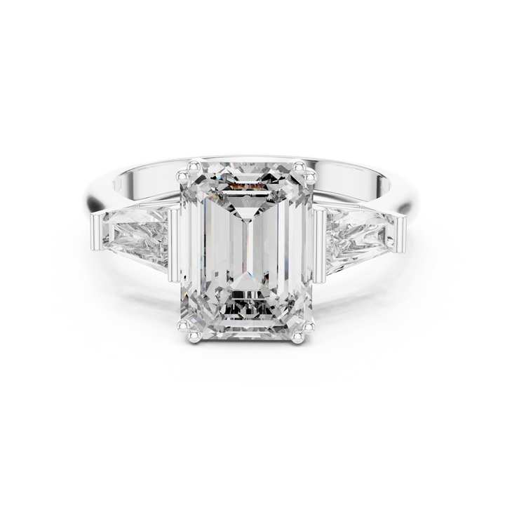 Elegant Three Stone Diamond Ring For Engagement