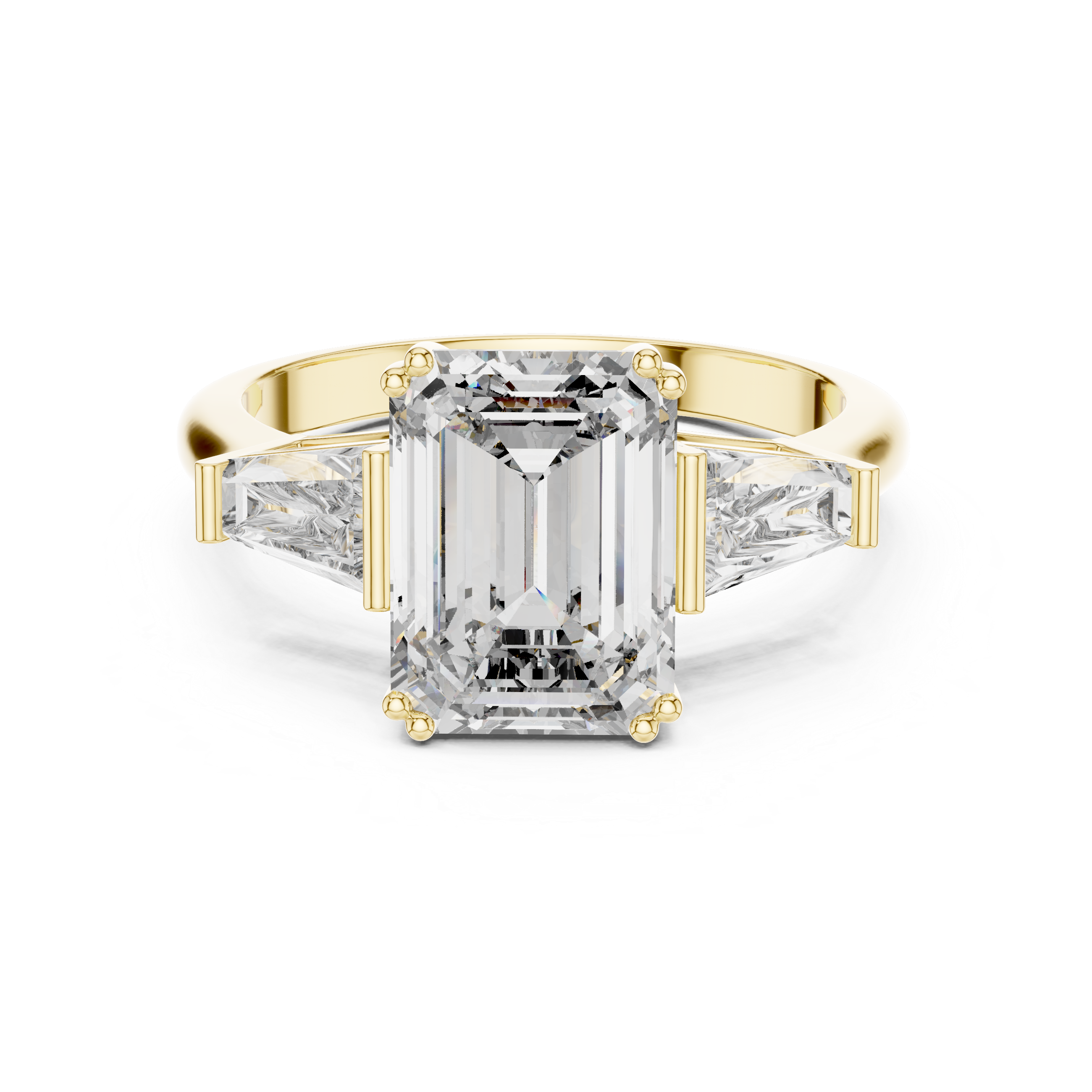 Elegant Three Stone Diamond Ring For Engagement