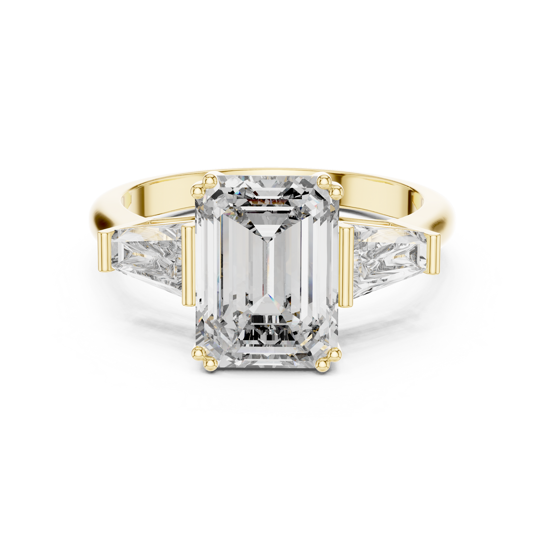 Elegant Three Stone Diamond Ring For Engagement