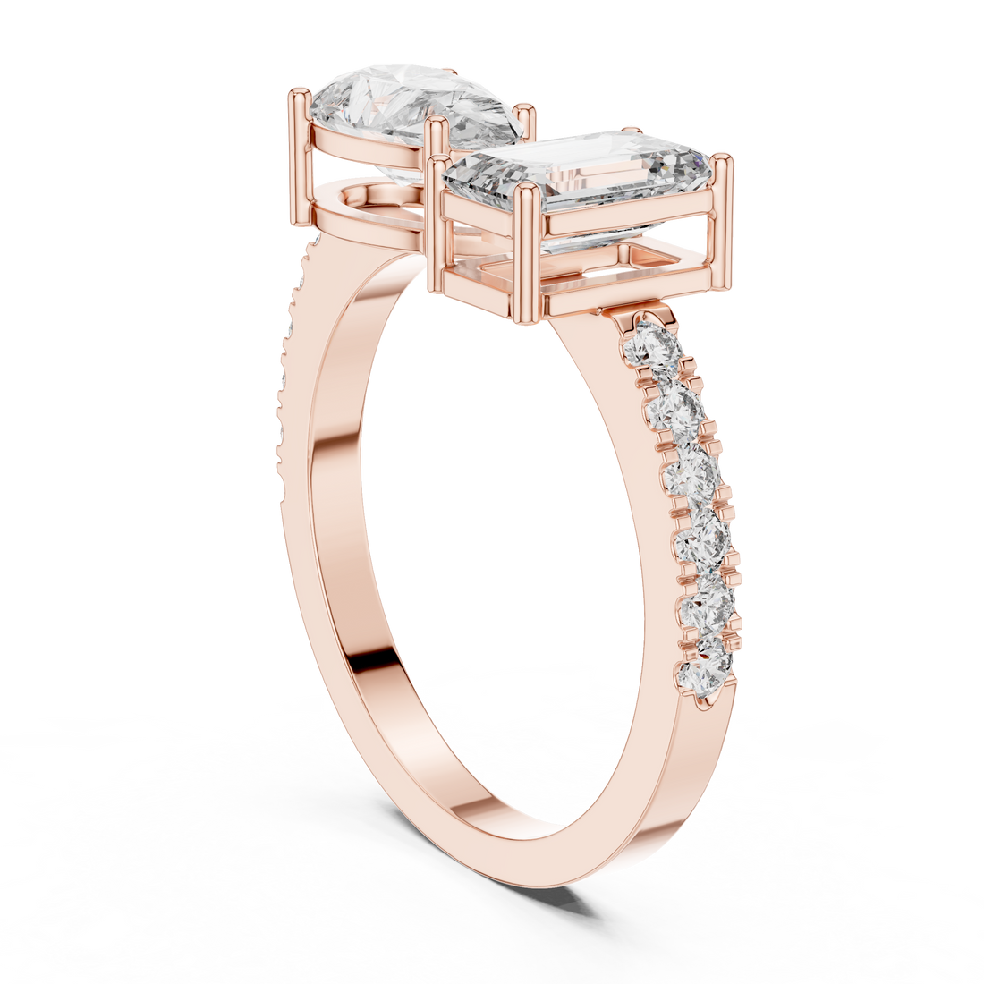 Contemporary Open Diamond Cuff Ring