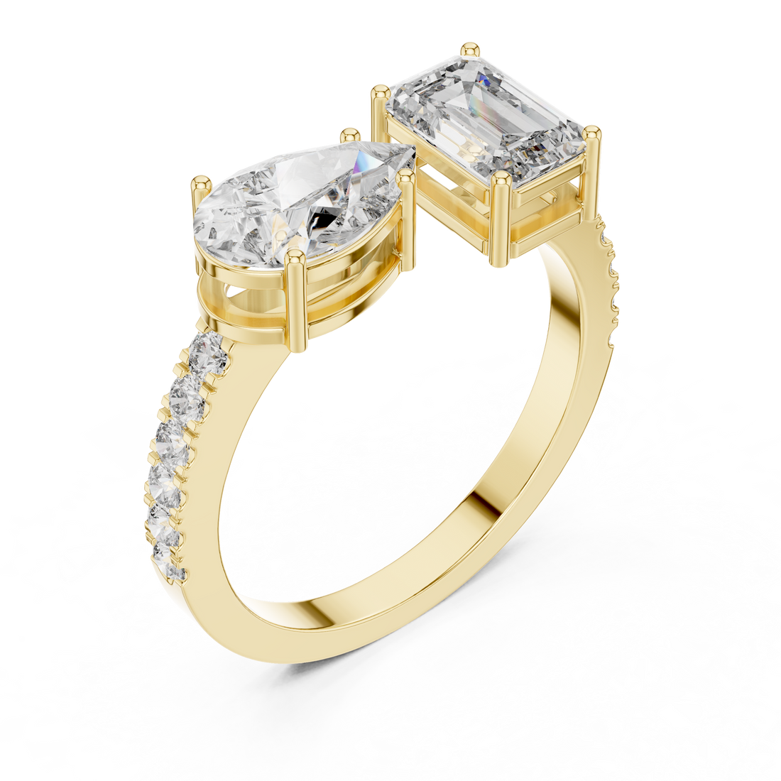 Contemporary Open Diamond Cuff Ring