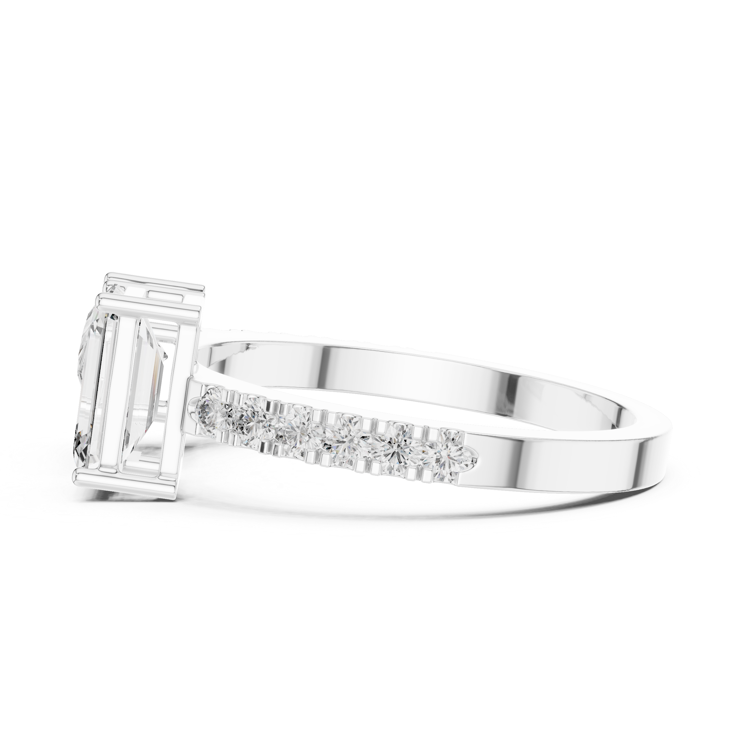 Contemporary Open Diamond Cuff Ring