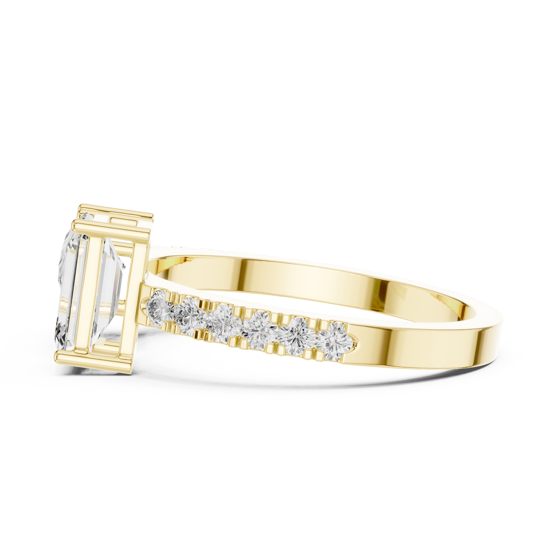 Contemporary Open Diamond Cuff Ring