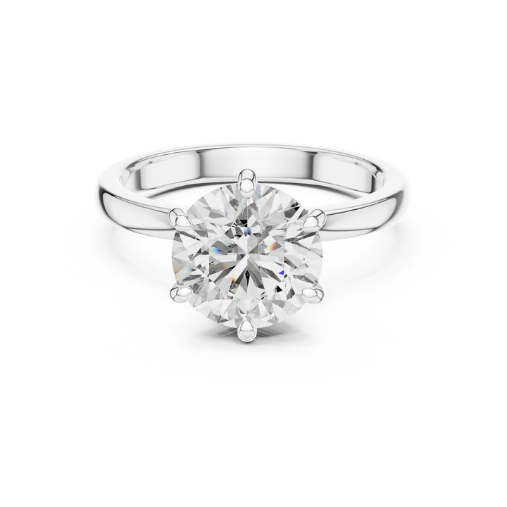 Delicate Hidden Halo Wedding Ring For Women's