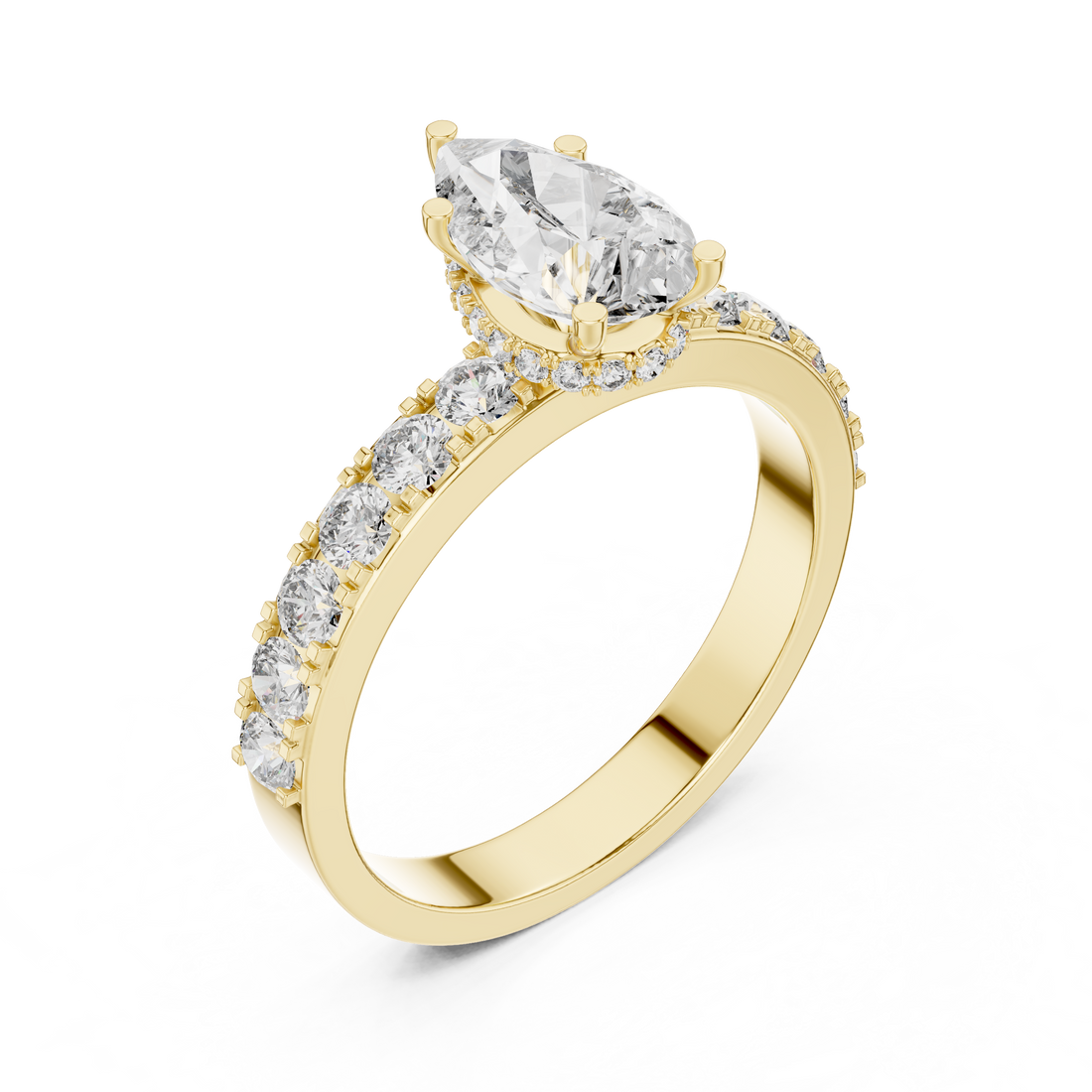 Beautiful Solitaire Ring with Dazzling Diamond Centerpiece