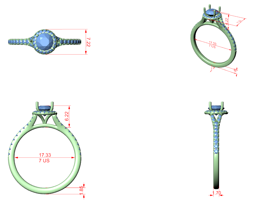 Timeless Halo Round Cut Diamond Ring for Her