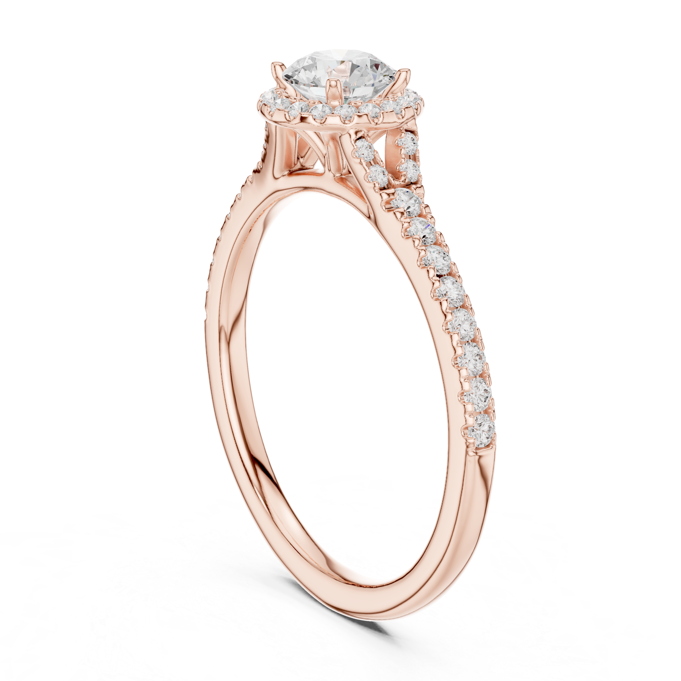 Timeless Halo Round Cut Diamond Ring for Her