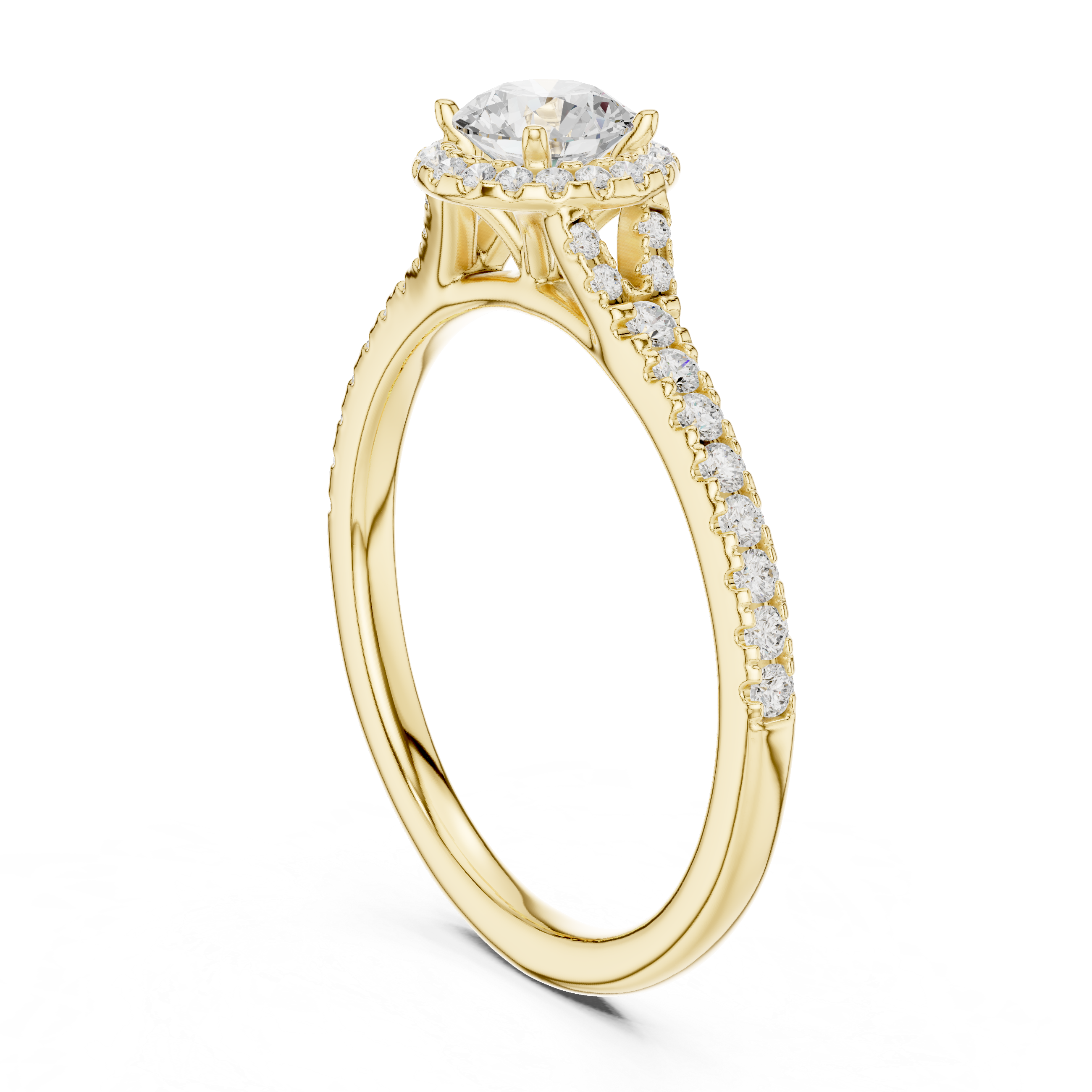 Timeless Halo Round Cut Diamond Ring for Her