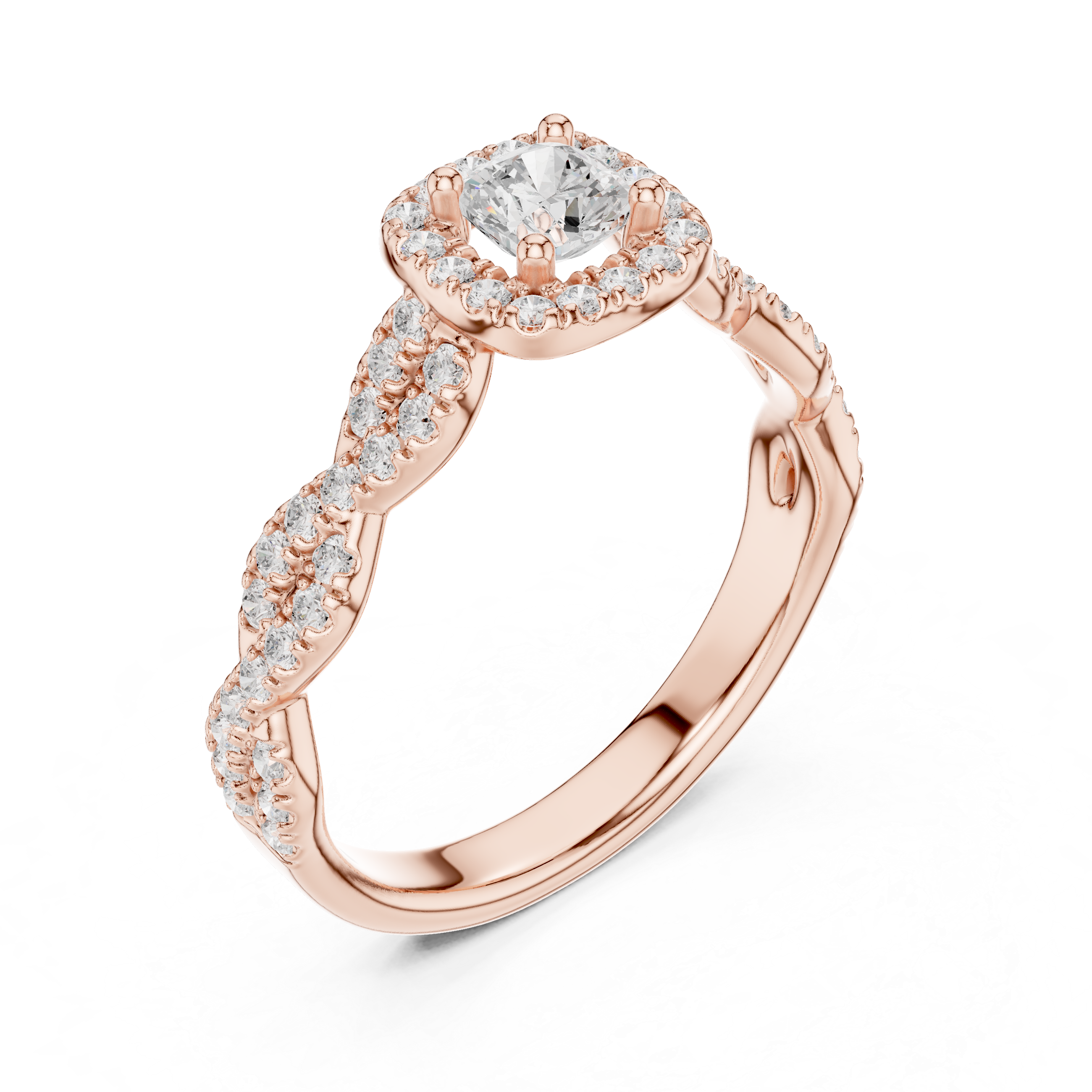 Chic Infinity Engagement Ring with Elegant Twisted Design