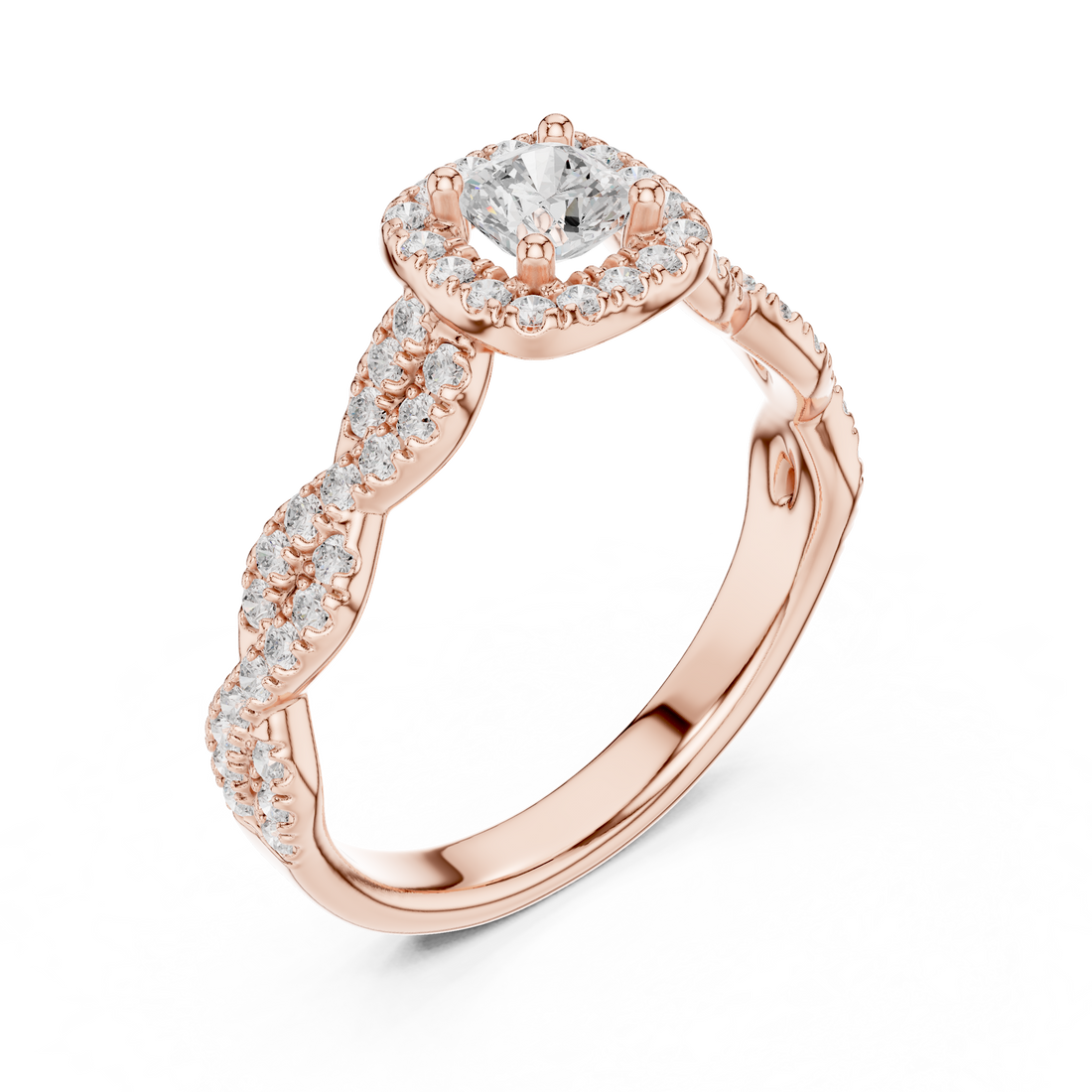 Chic Infinity Engagement Ring with Elegant Twisted Design