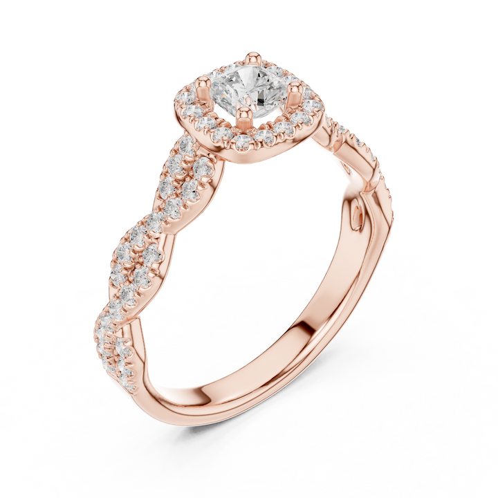 Chic Infinity Engagement Ring with Elegant Twisted Design