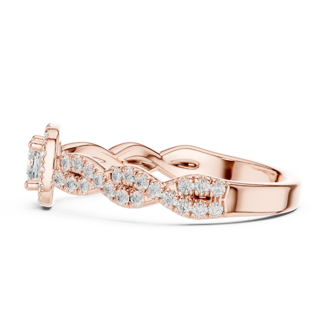 Chic Infinity Engagement Ring with Elegant Twisted Design