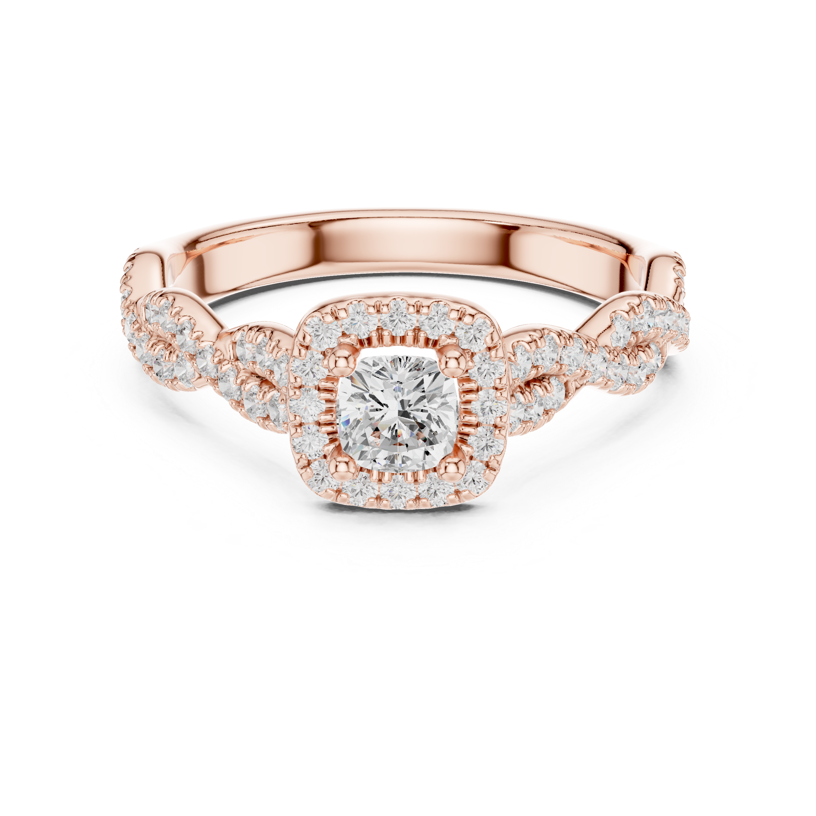Chic Infinity Engagement Ring with Elegant Twisted Design