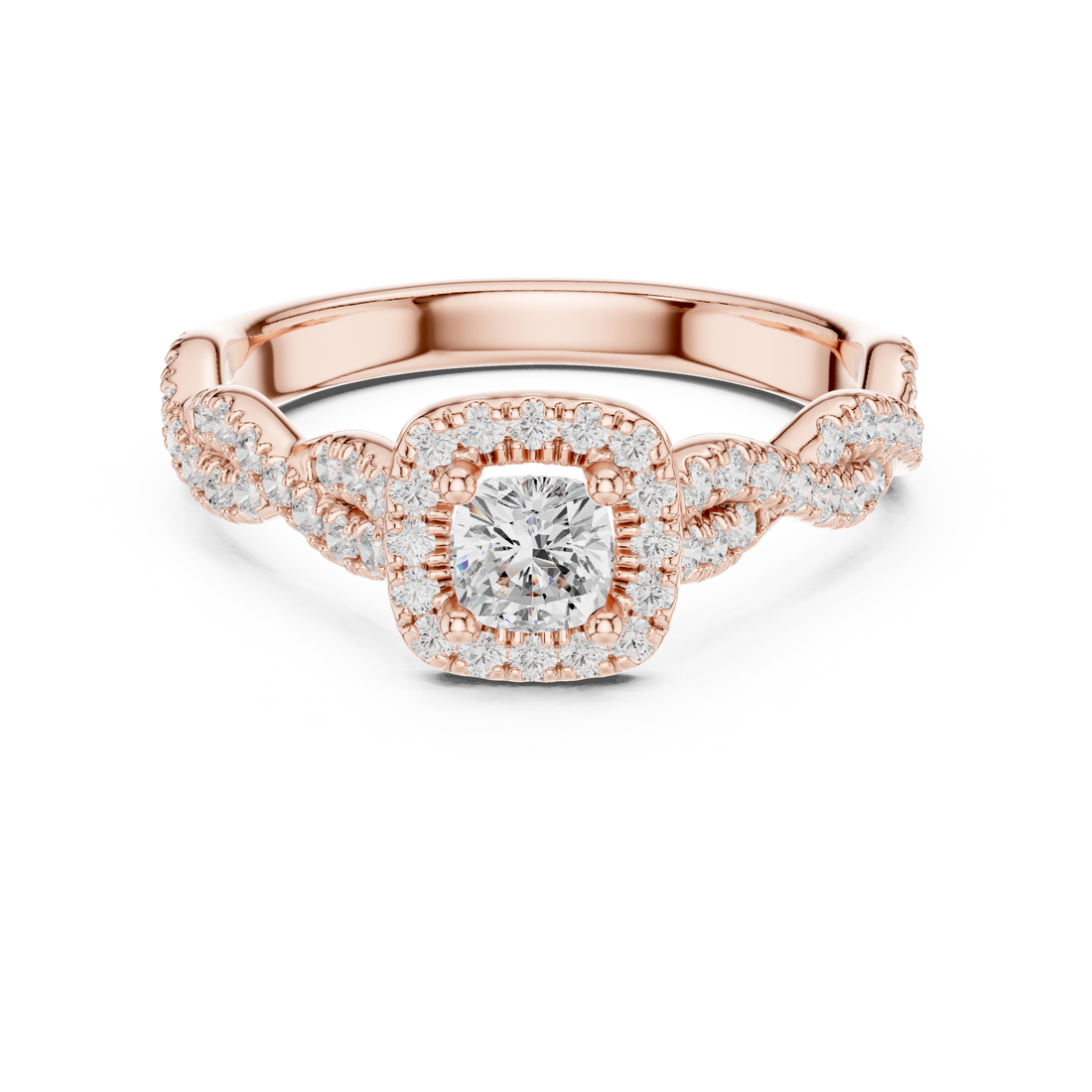 Chic Infinity Engagement Ring with Elegant Twisted Design