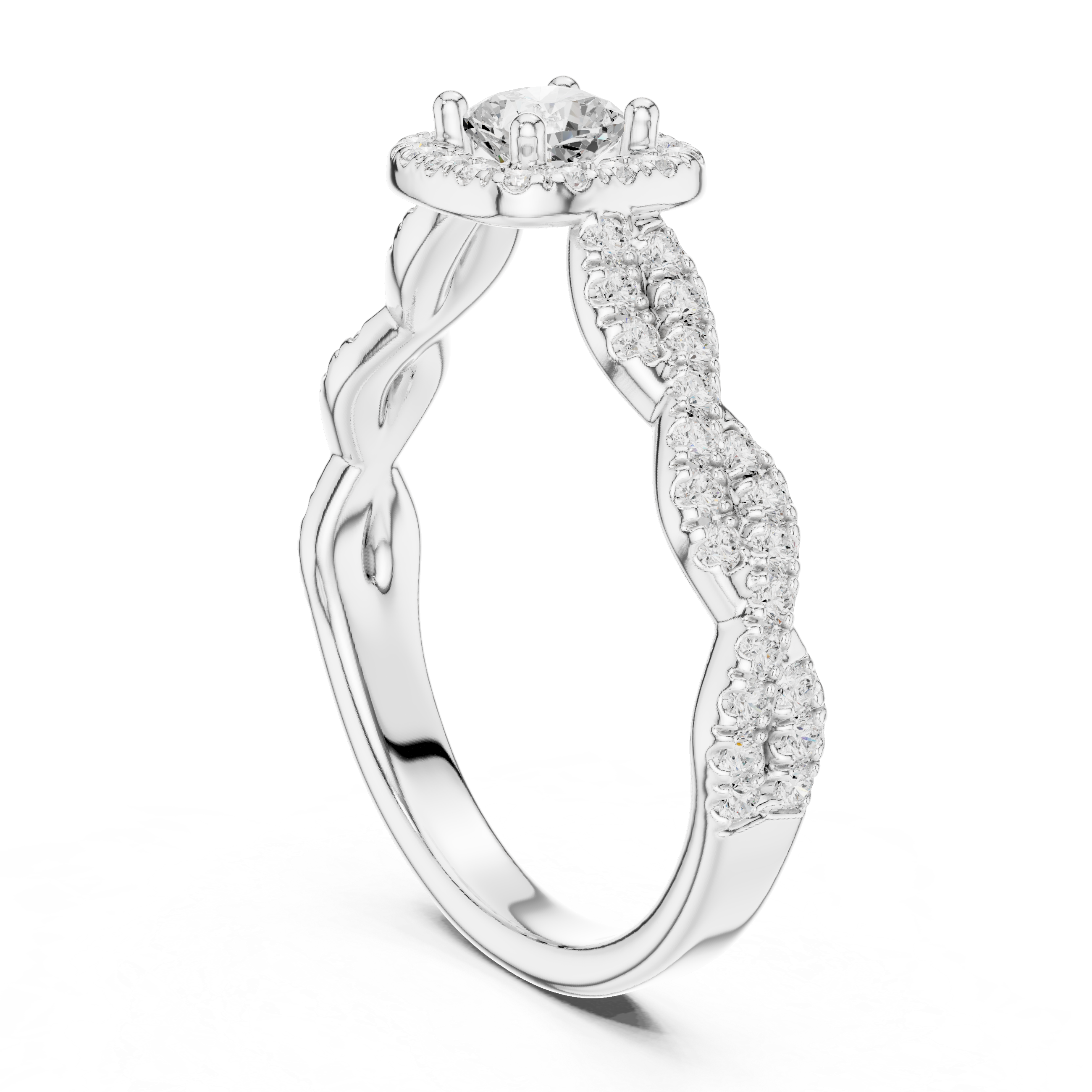 Chic Infinity Engagement Ring with Elegant Twisted Design