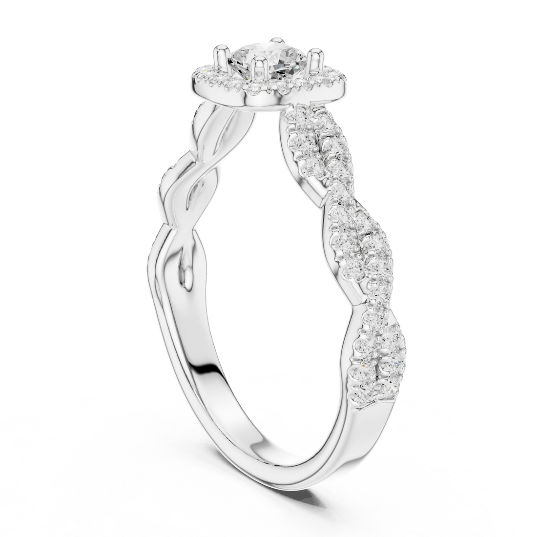 Chic Infinity Engagement Ring with Elegant Twisted Design