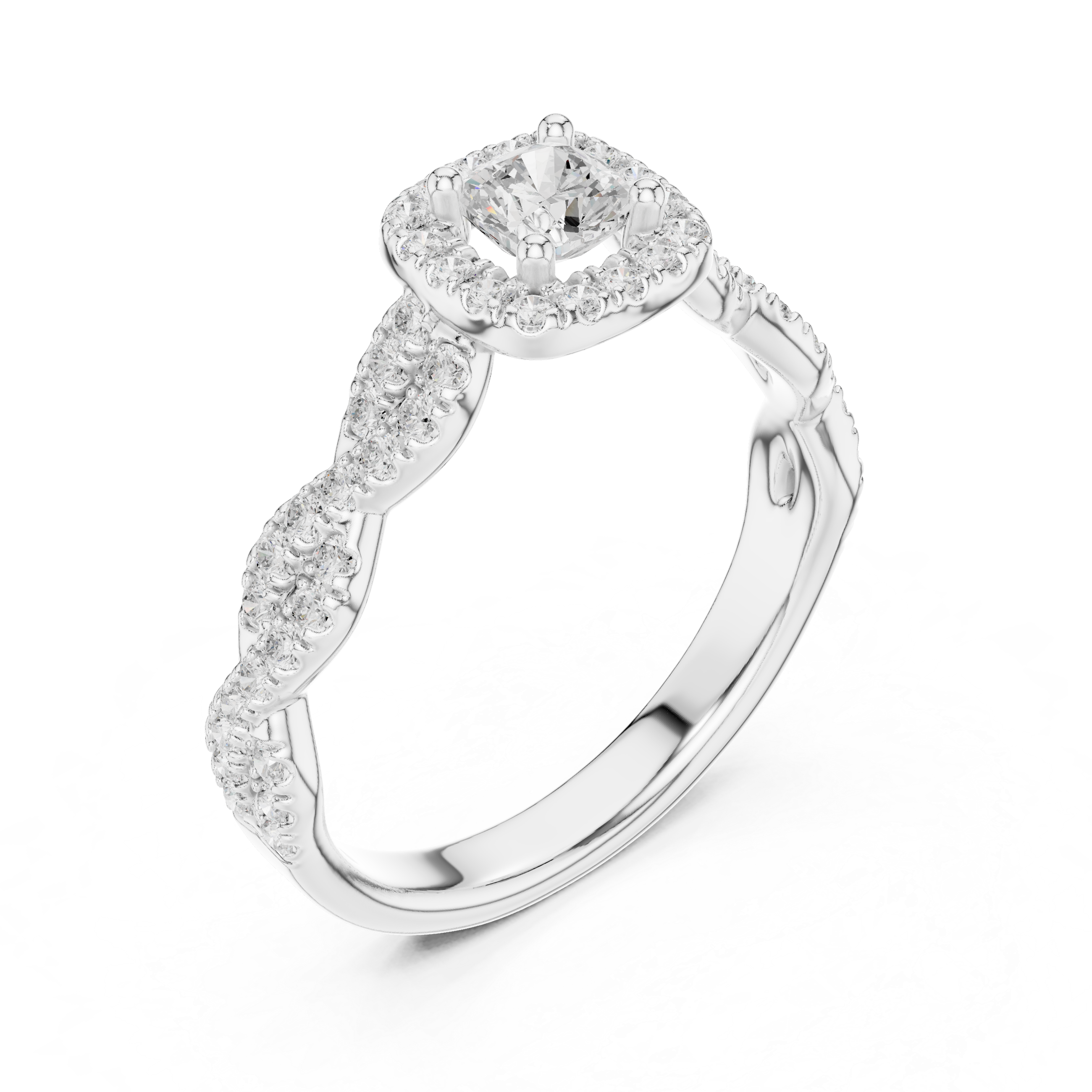 Chic Infinity Engagement Ring with Elegant Twisted Design