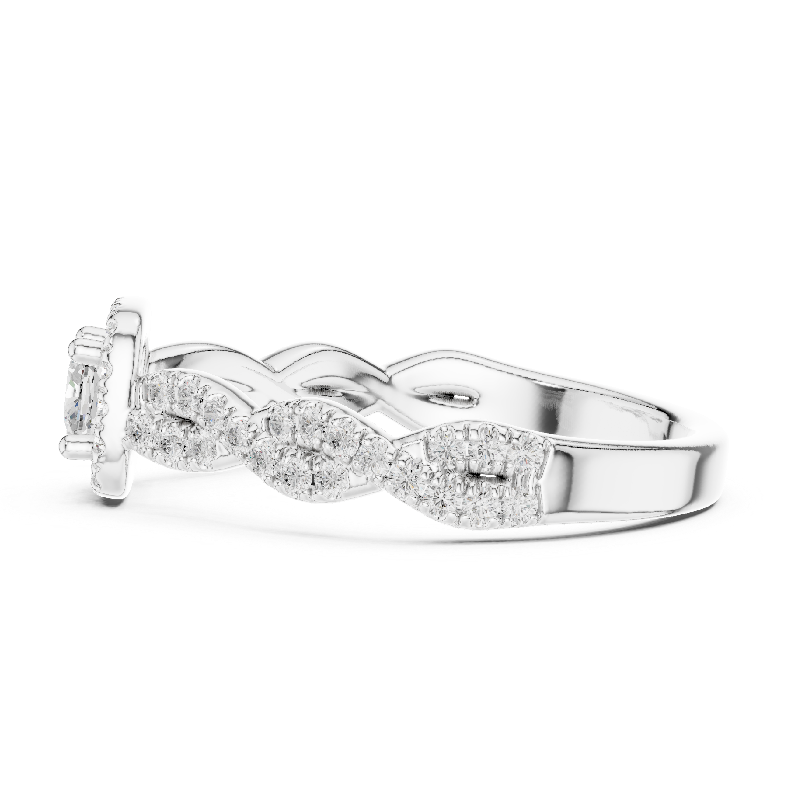 Chic Infinity Engagement Ring with Elegant Twisted Design