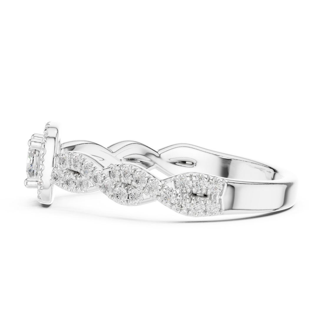 Chic Infinity Engagement Ring with Elegant Twisted Design