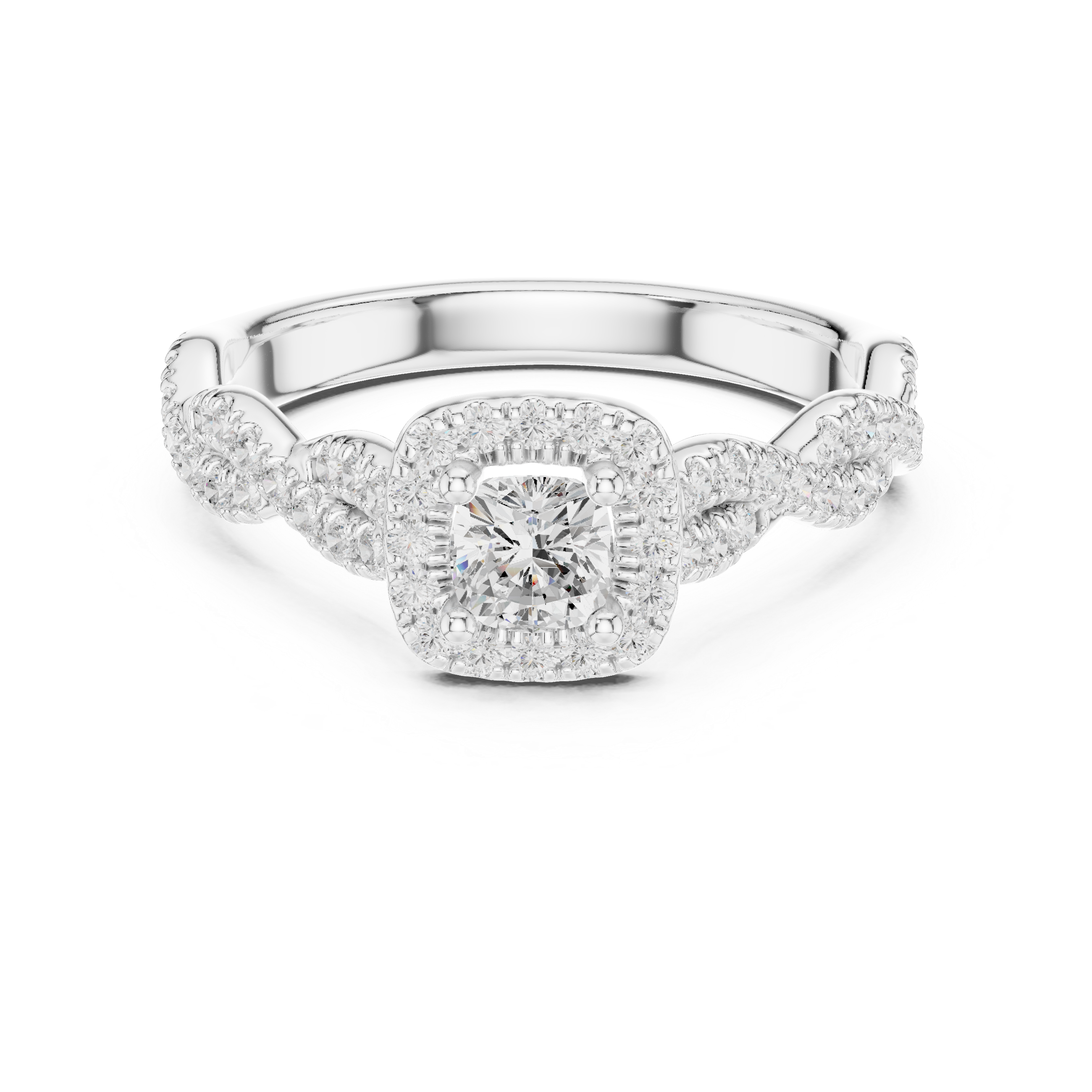 Chic Infinity Engagement Ring with Elegant Twisted Design