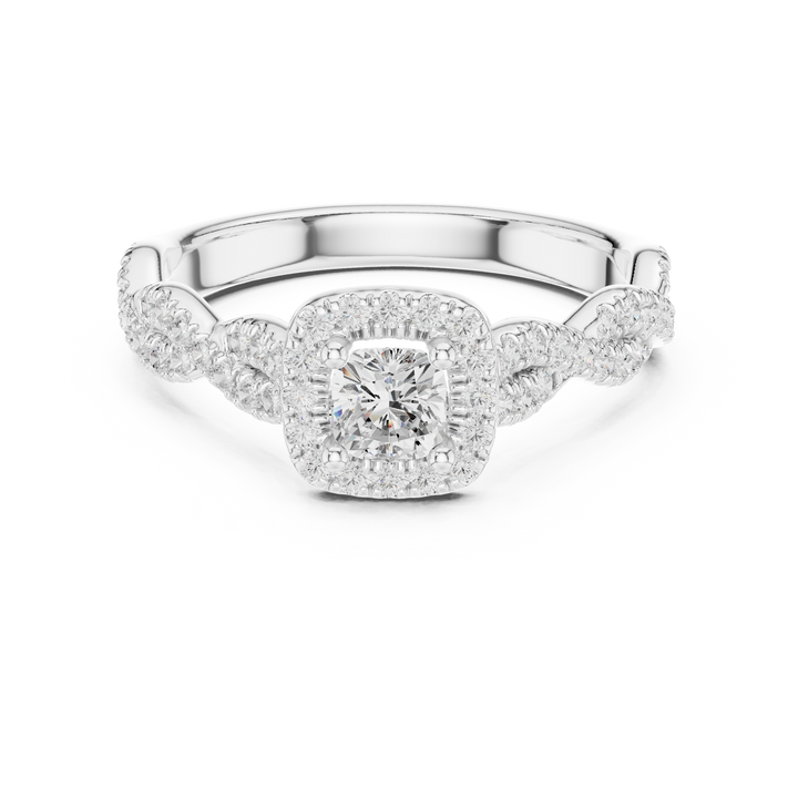 Chic Infinity Engagement Ring with Elegant Twisted Design