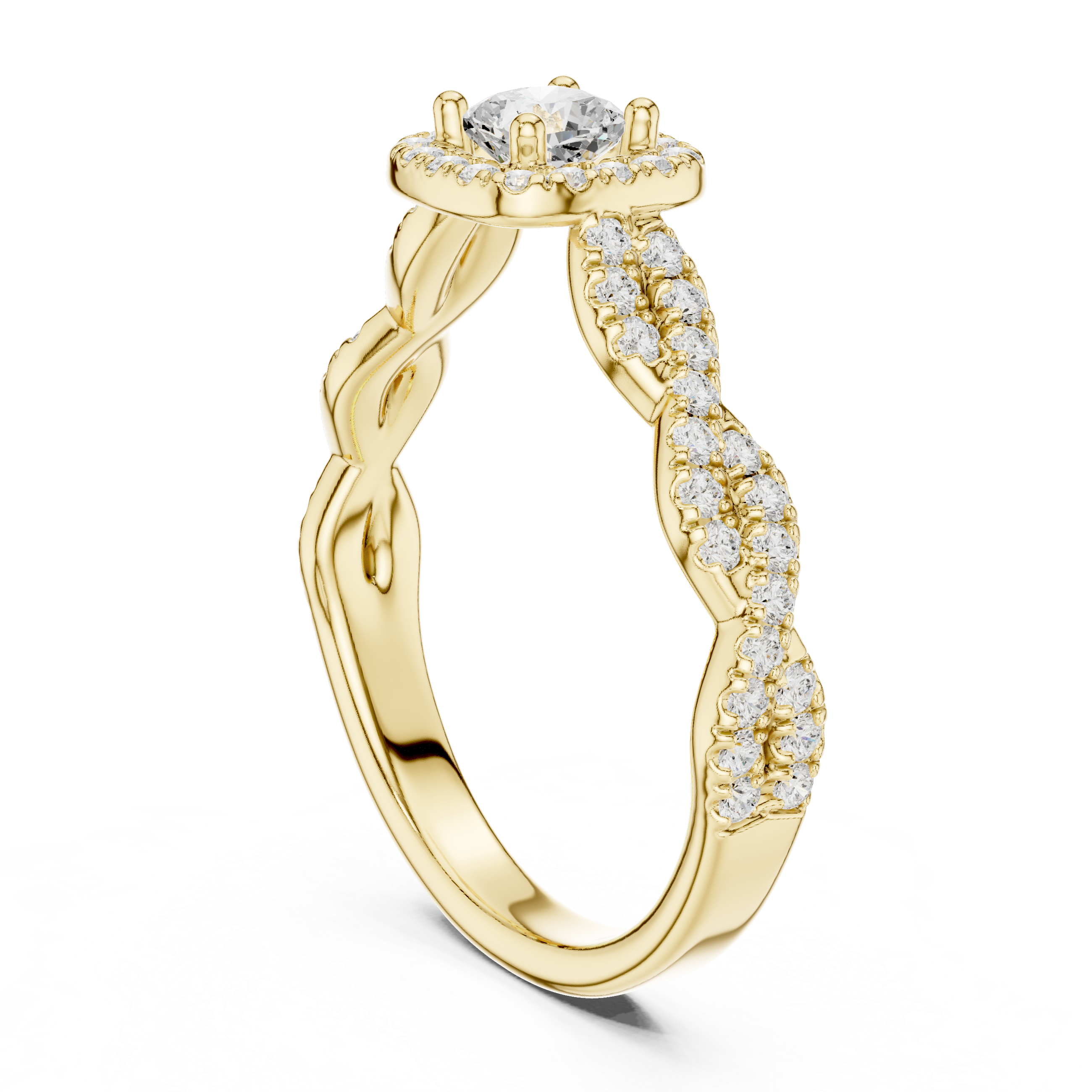 Chic Infinity Engagement Ring with Elegant Twisted Design