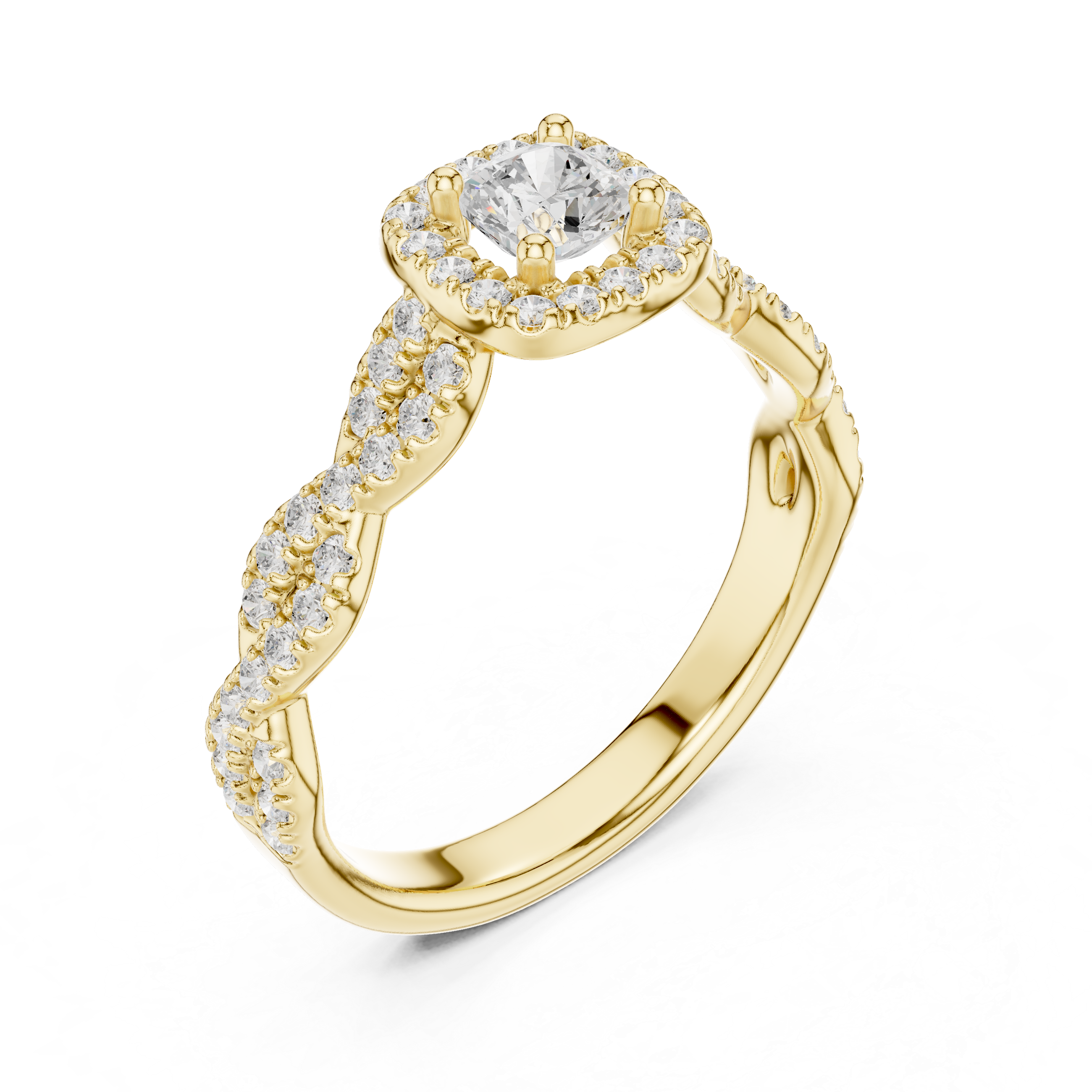 Chic Infinity Engagement Ring with Elegant Twisted Design
