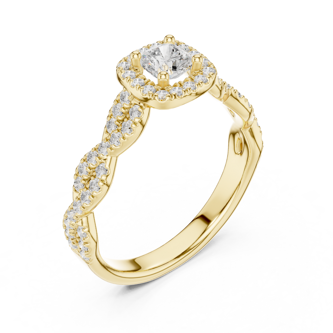 Chic Infinity Engagement Ring with Elegant Twisted Design