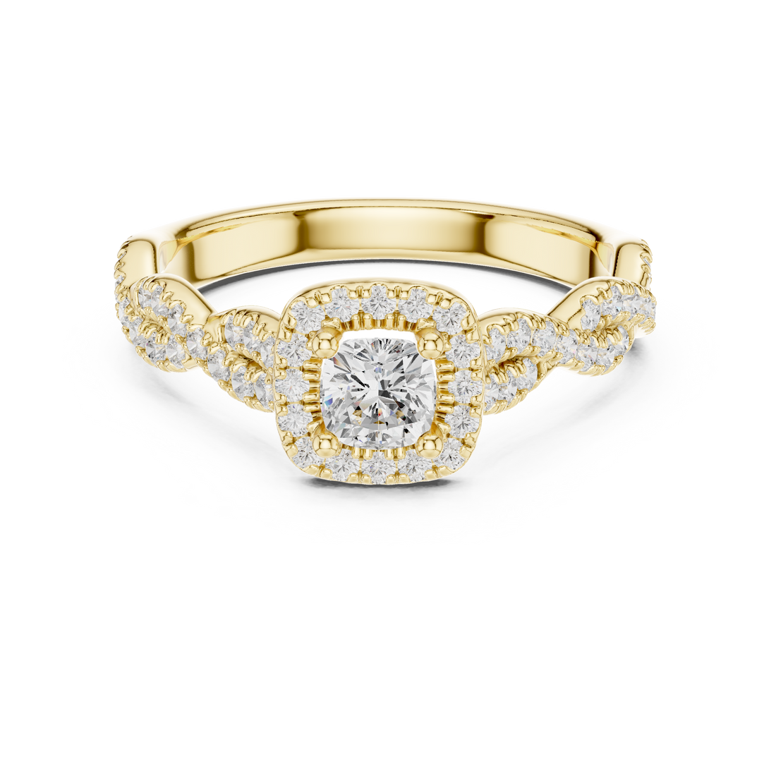 Chic Infinity Engagement Ring with Elegant Twisted Design