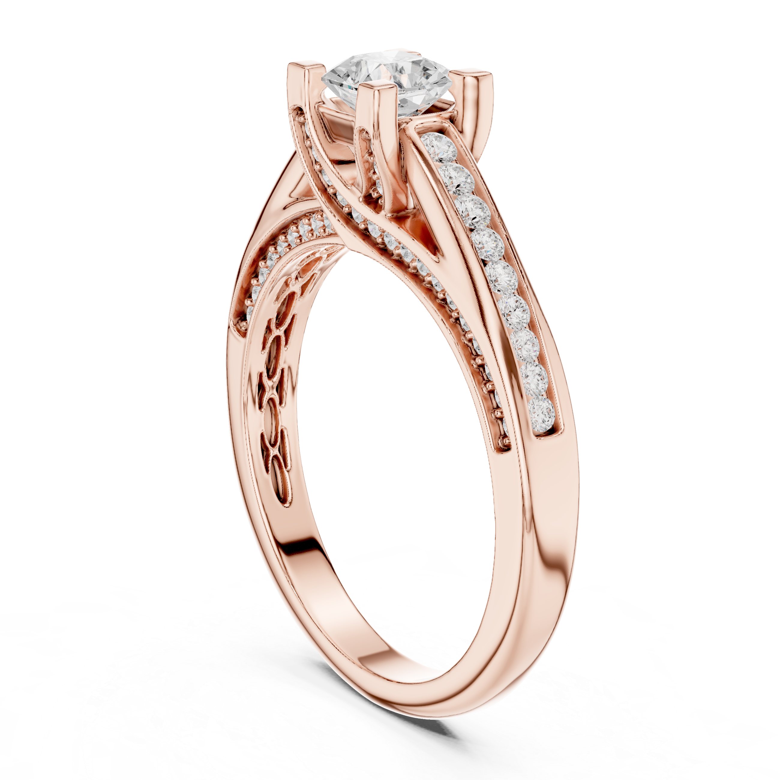 Statement Radiant Cut Diamond Ring with Split Shank Design