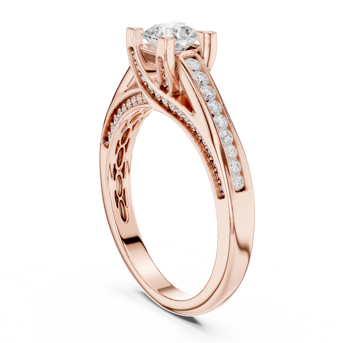 Statement Radiant Cut Diamond Ring with Split Shank Design