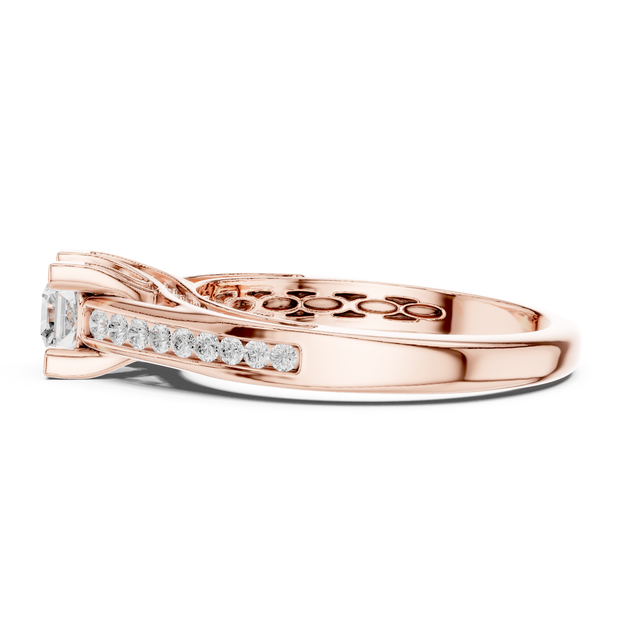 Statement Radiant Cut Diamond Ring with Split Shank Design