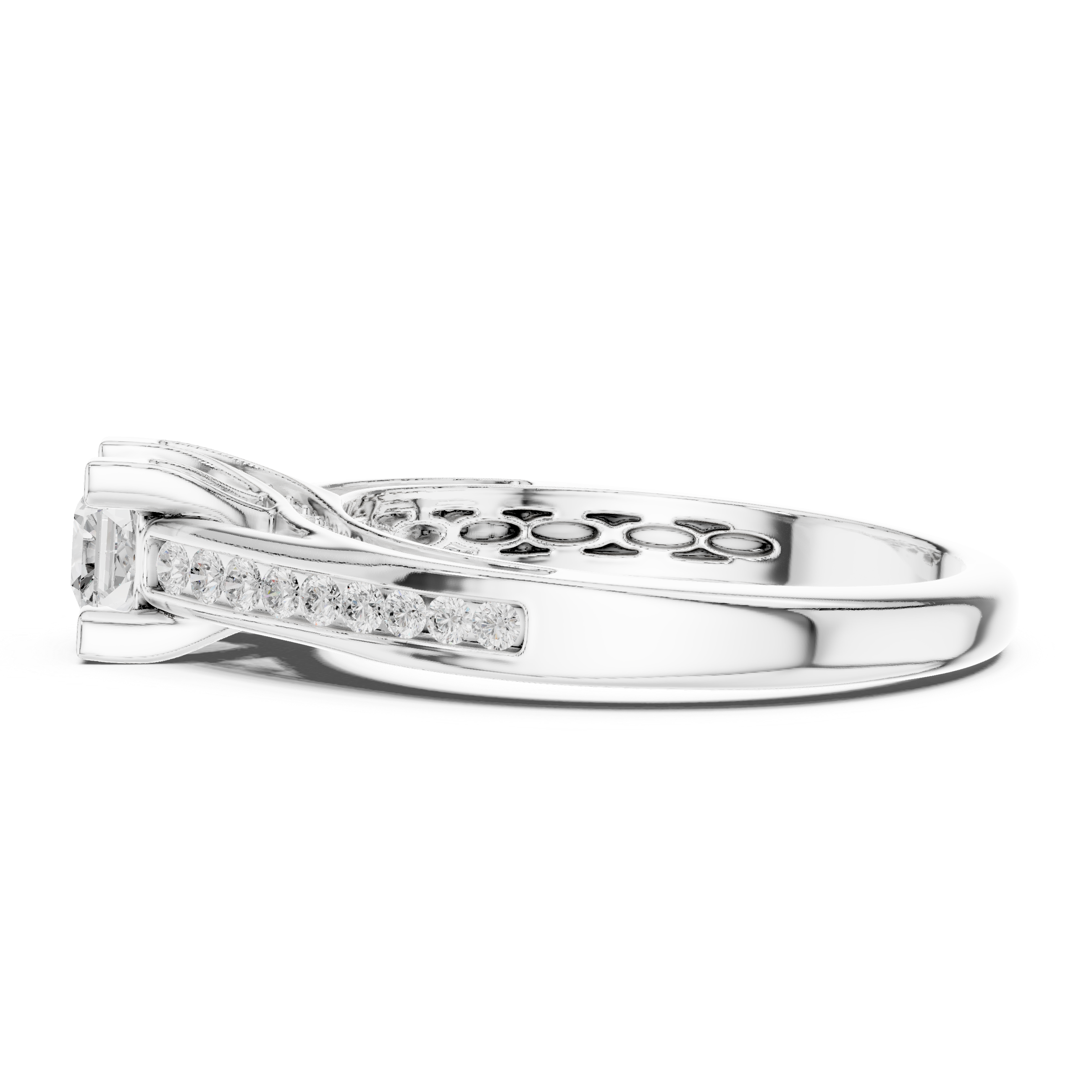 Statement Radiant Cut Diamond Ring with Split Shank Design