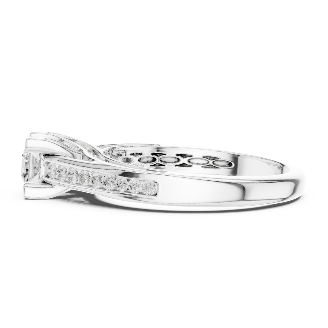 Statement Radiant Cut Diamond Ring with Split Shank Design