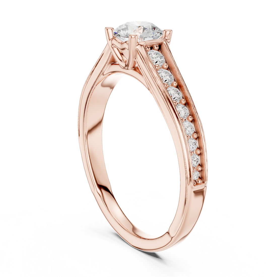 Timeless Round Shaped Ring with Sparkling Diamond Accents