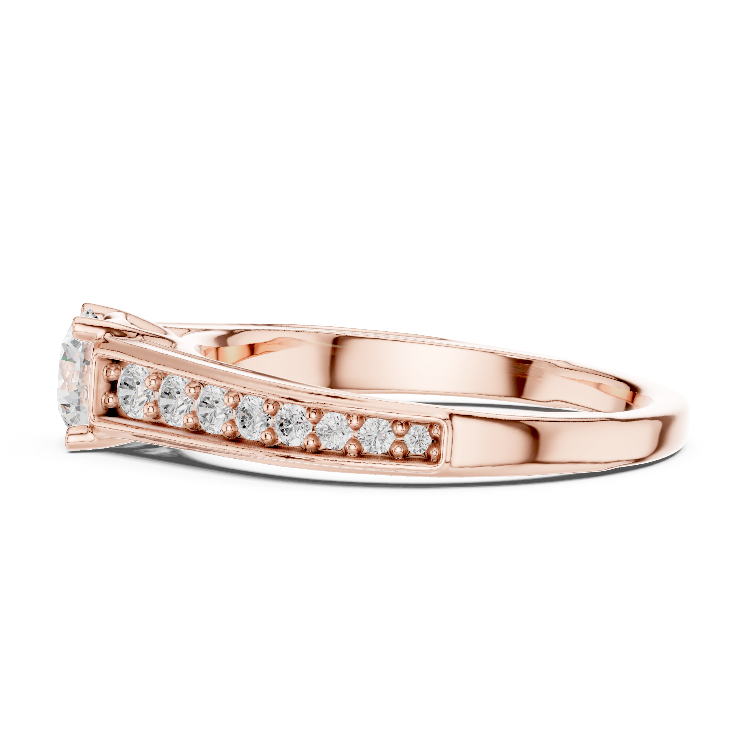 Timeless Round Shaped Ring with Sparkling Diamond Accents