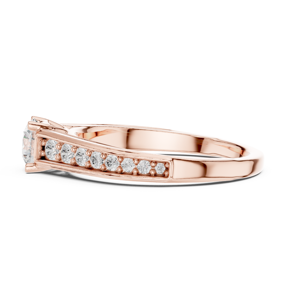Timeless Round Shaped Ring with Sparkling Diamond Accents