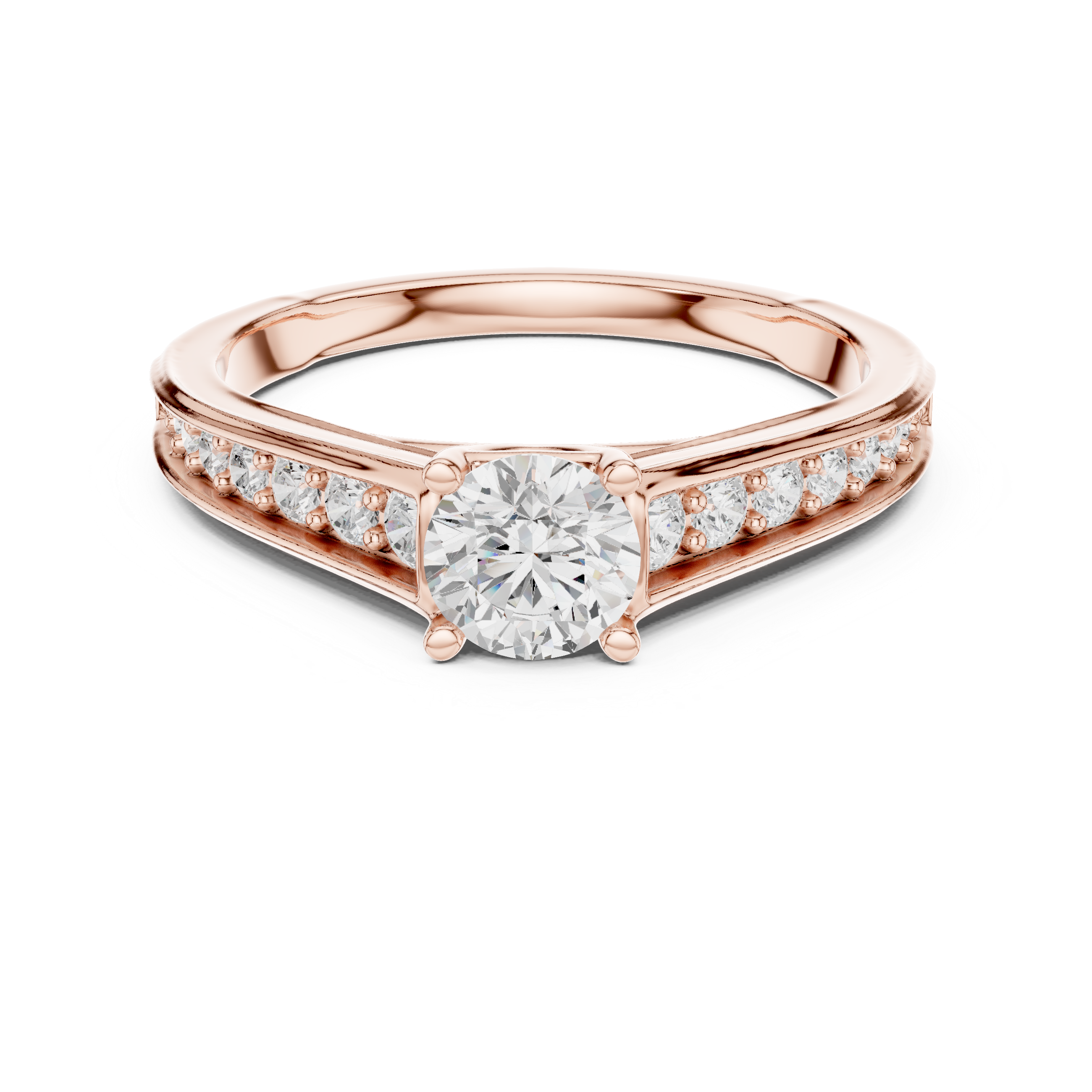 Timeless Round Shaped Ring with Sparkling Diamond Accents