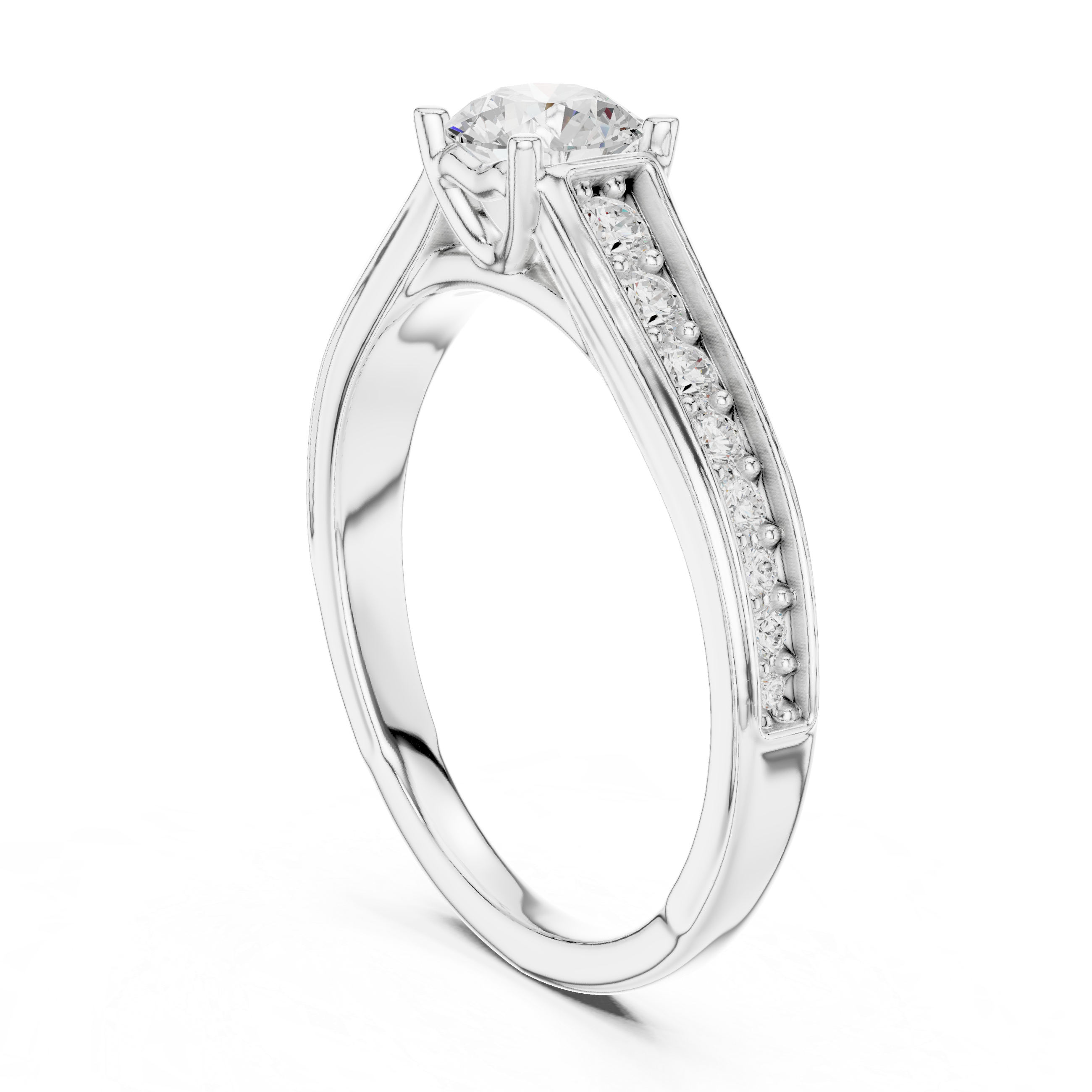 Timeless Round Shaped Ring with Sparkling Diamond Accents
