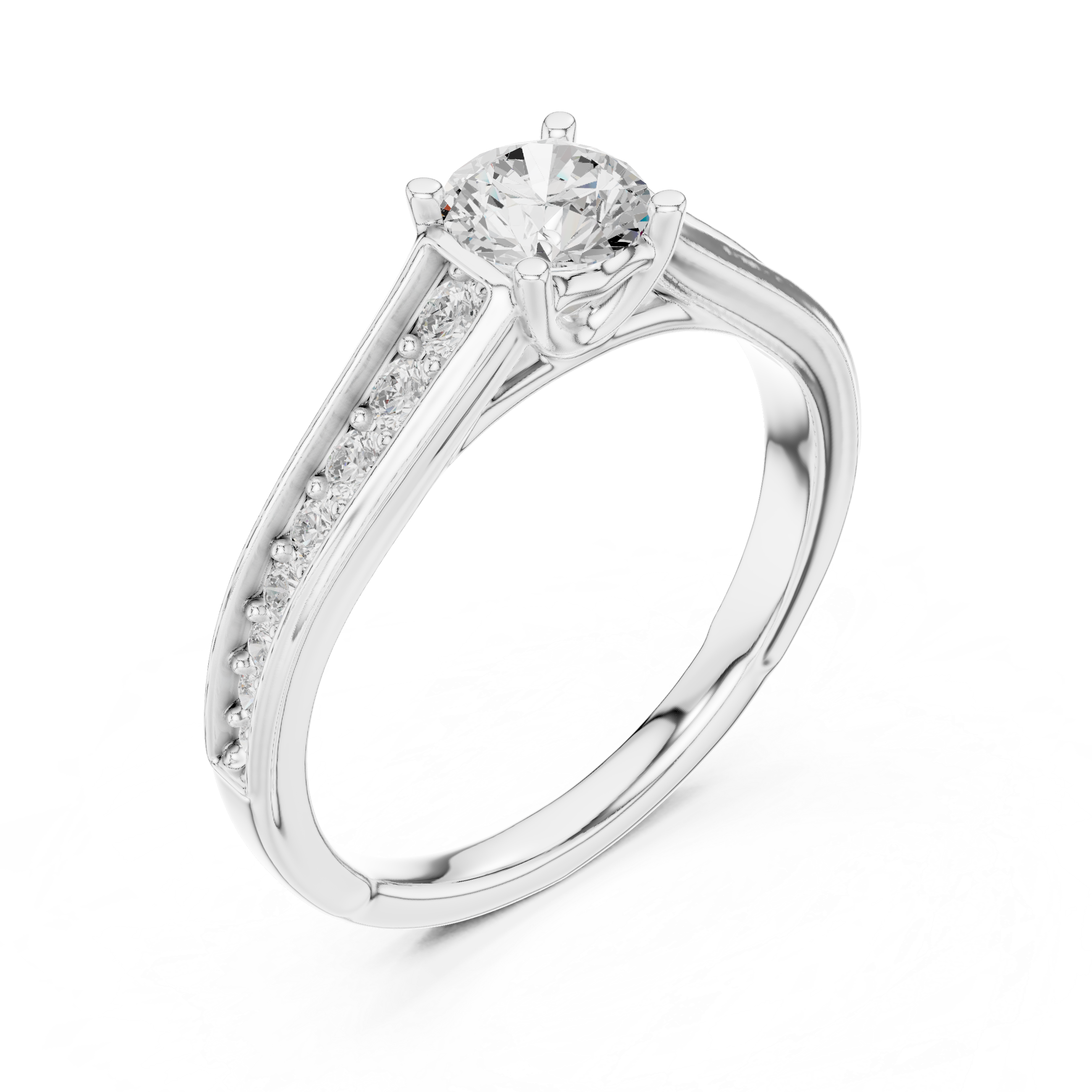 Timeless Round Shaped Ring with Sparkling Diamond Accents