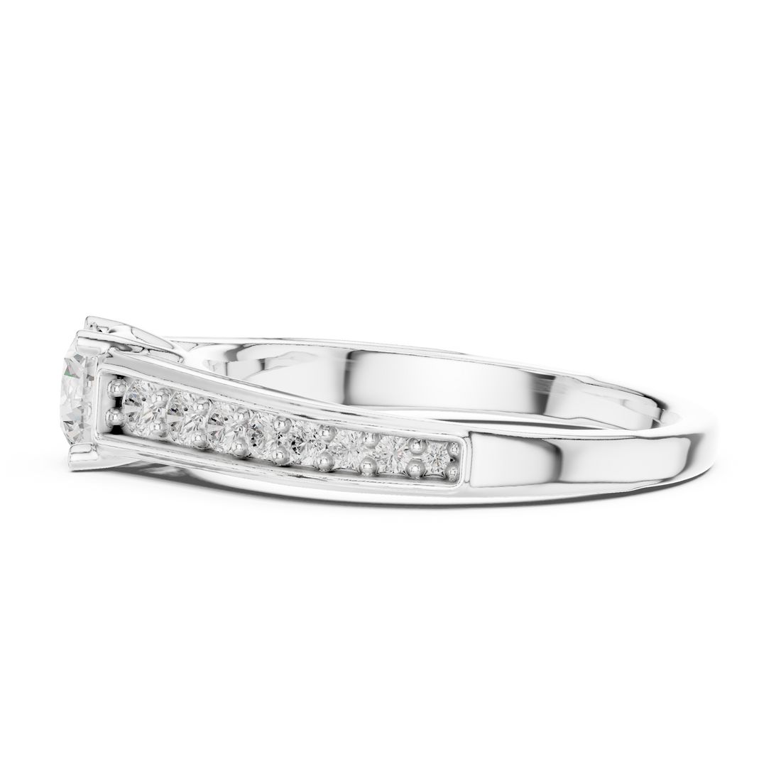 Timeless Round Shaped Ring with Sparkling Diamond Accents