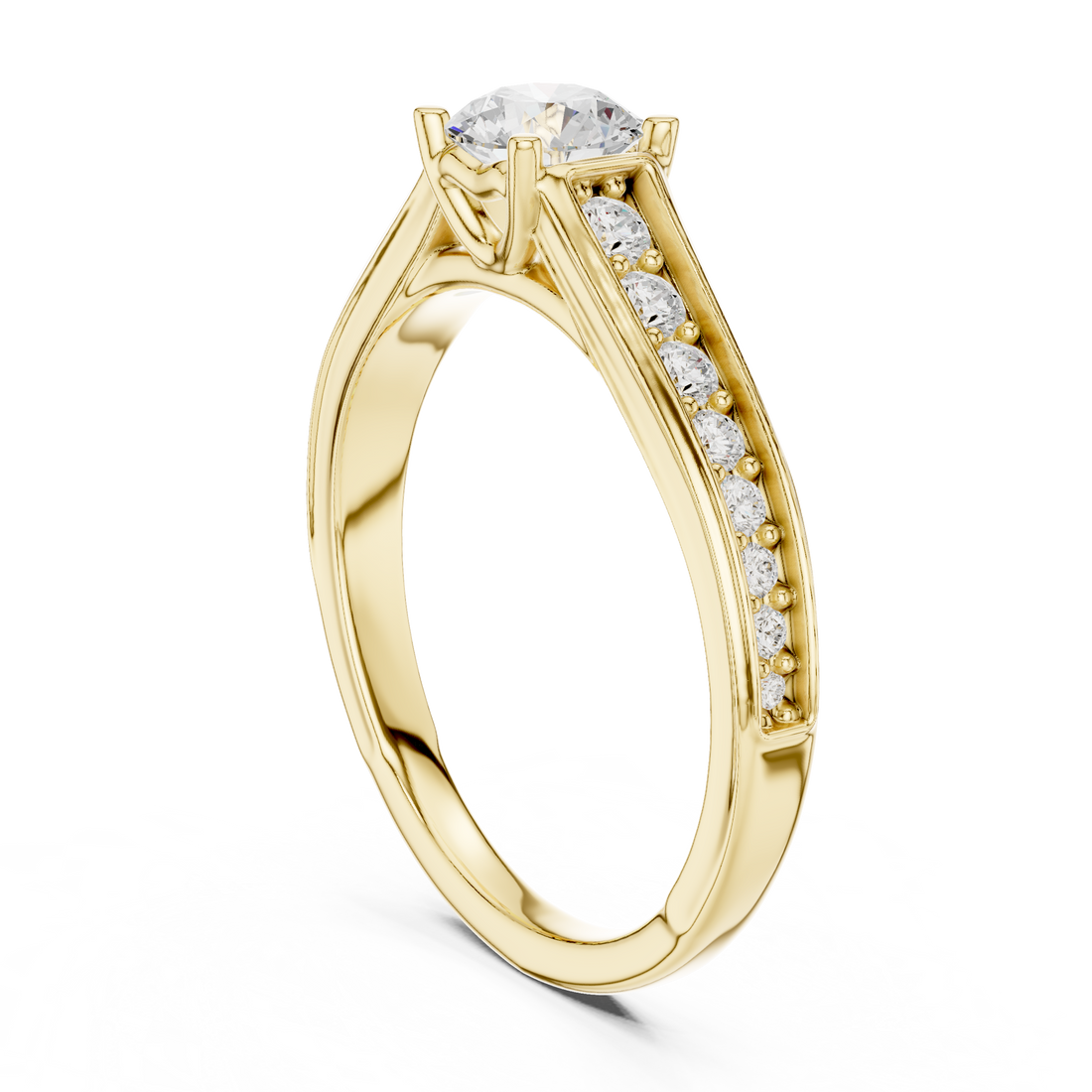 Timeless Round Shaped Ring with Sparkling Diamond Accents
