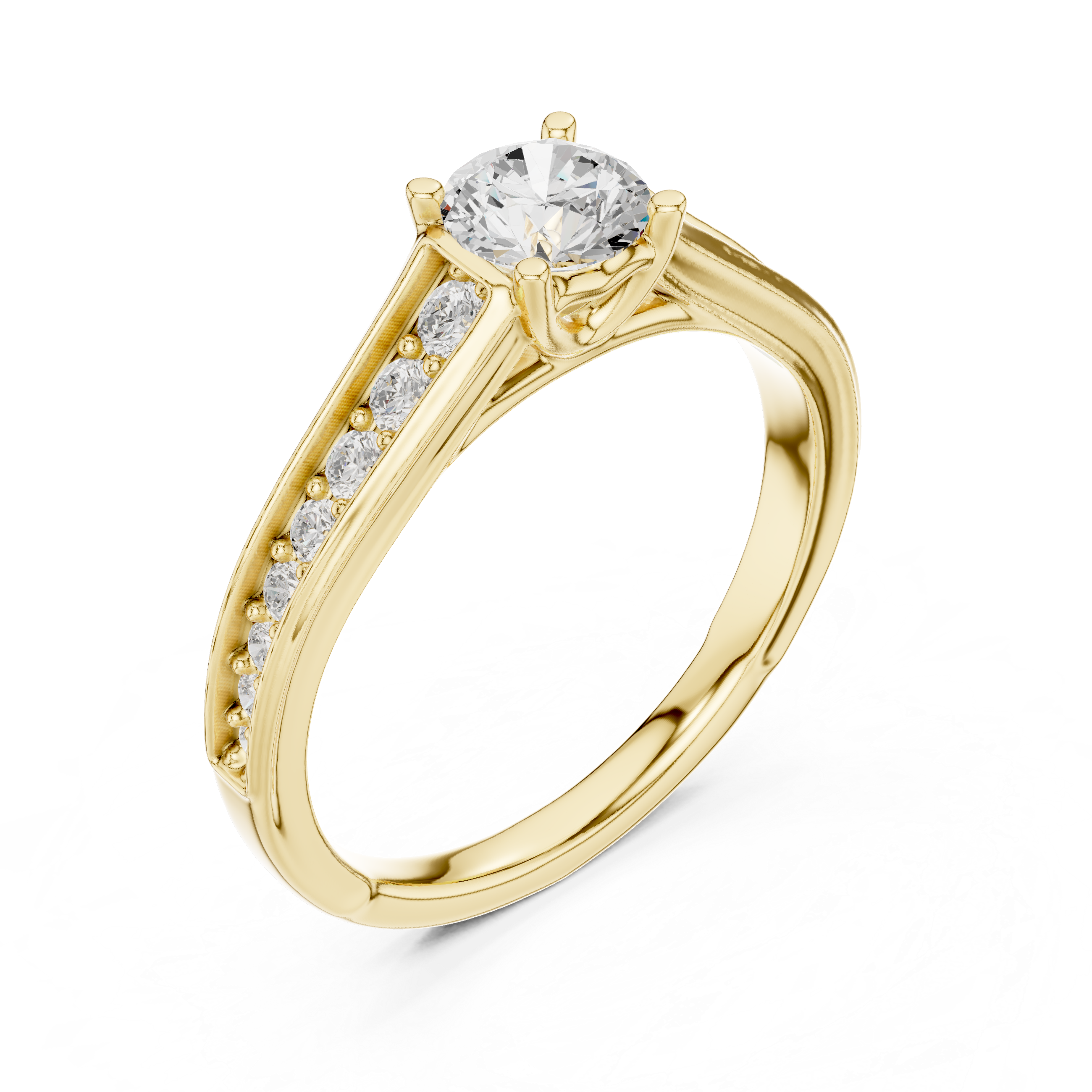 Timeless Round Shaped Ring with Sparkling Diamond Accents