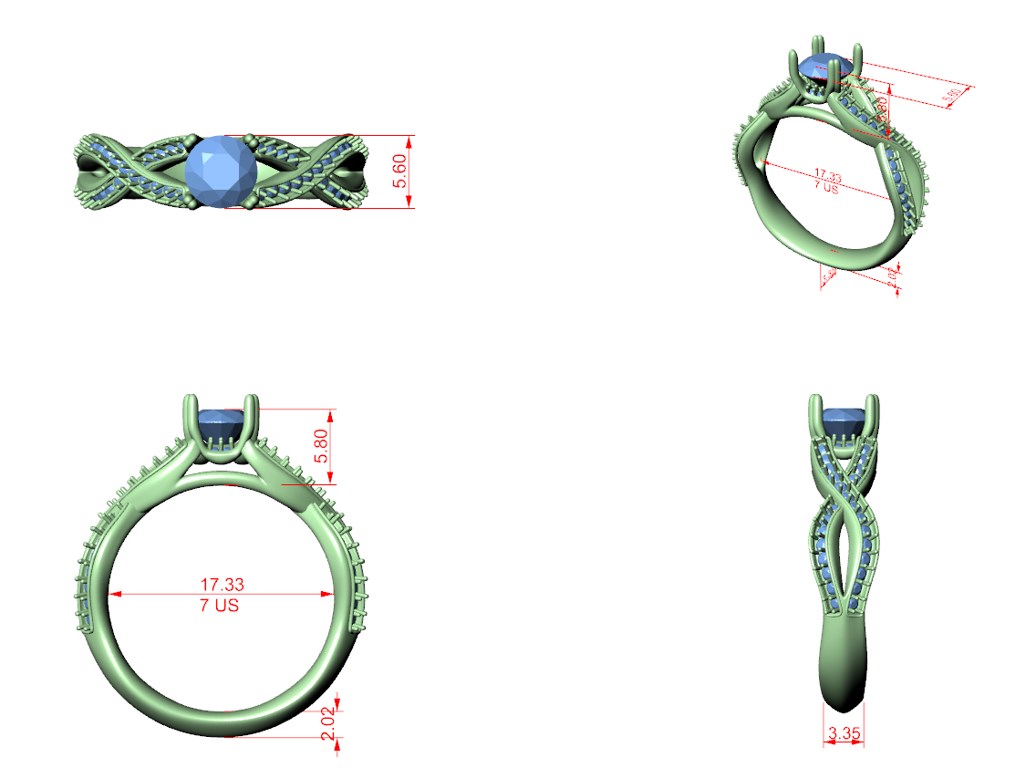 Sophisticated White Gold Diamond Ring with Infinity Design