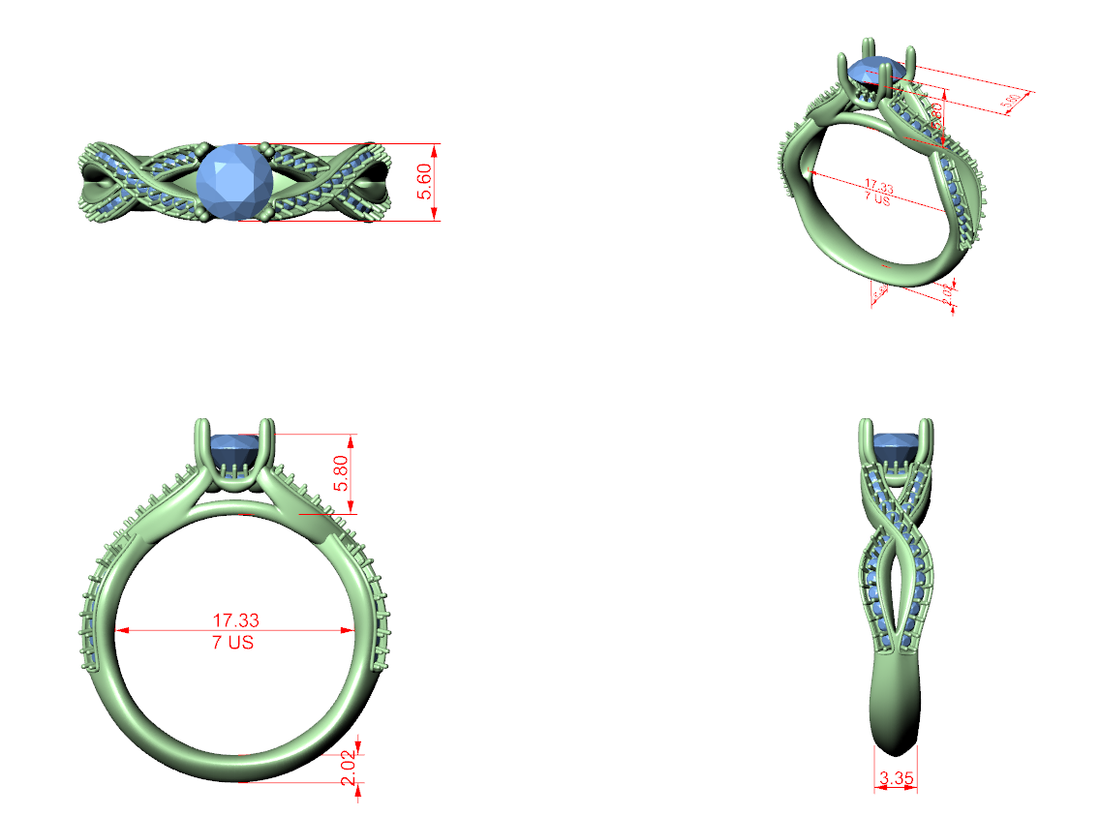 Sophisticated White Gold Diamond Ring with Infinity Design