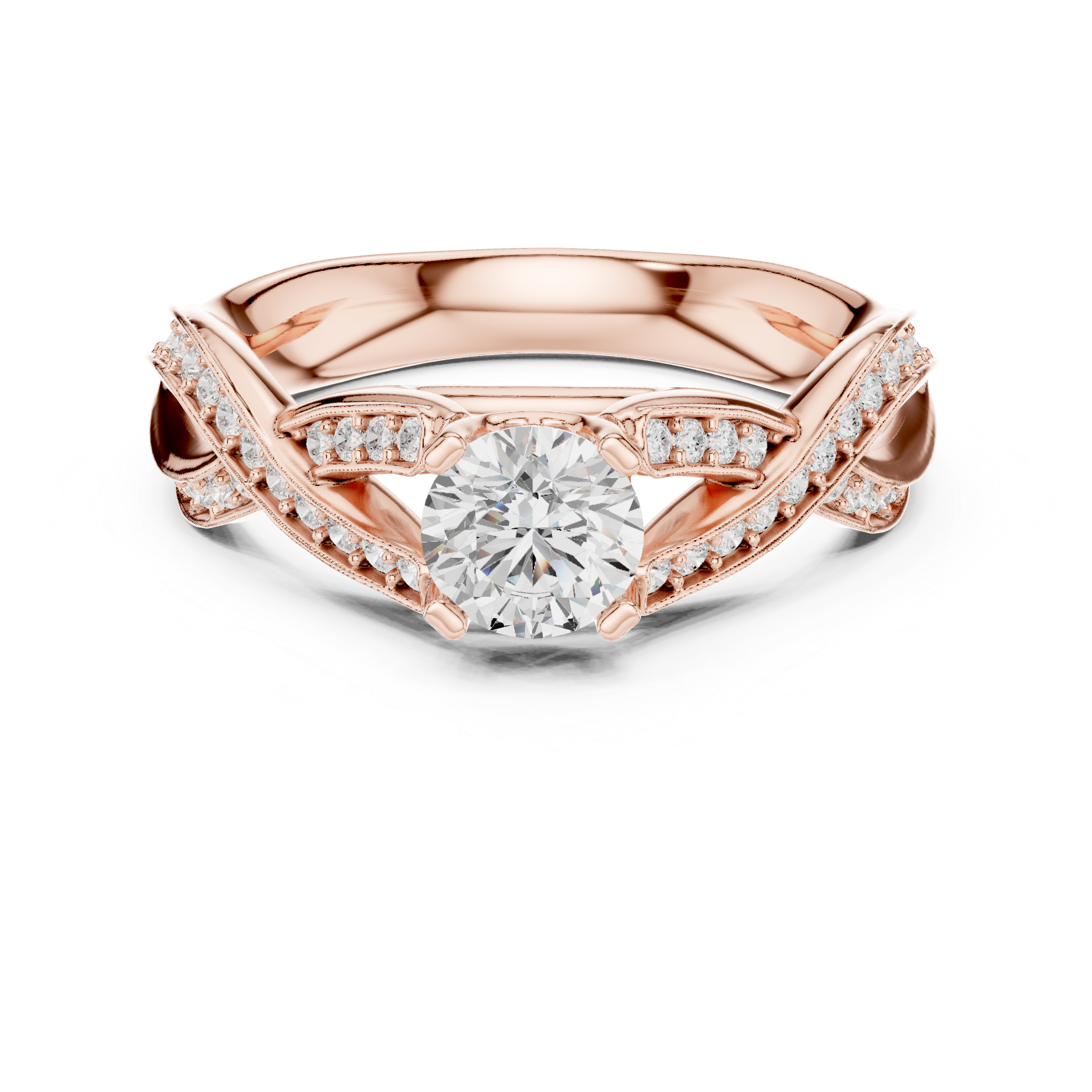 Sophisticated White Gold Diamond Ring with Infinity Design