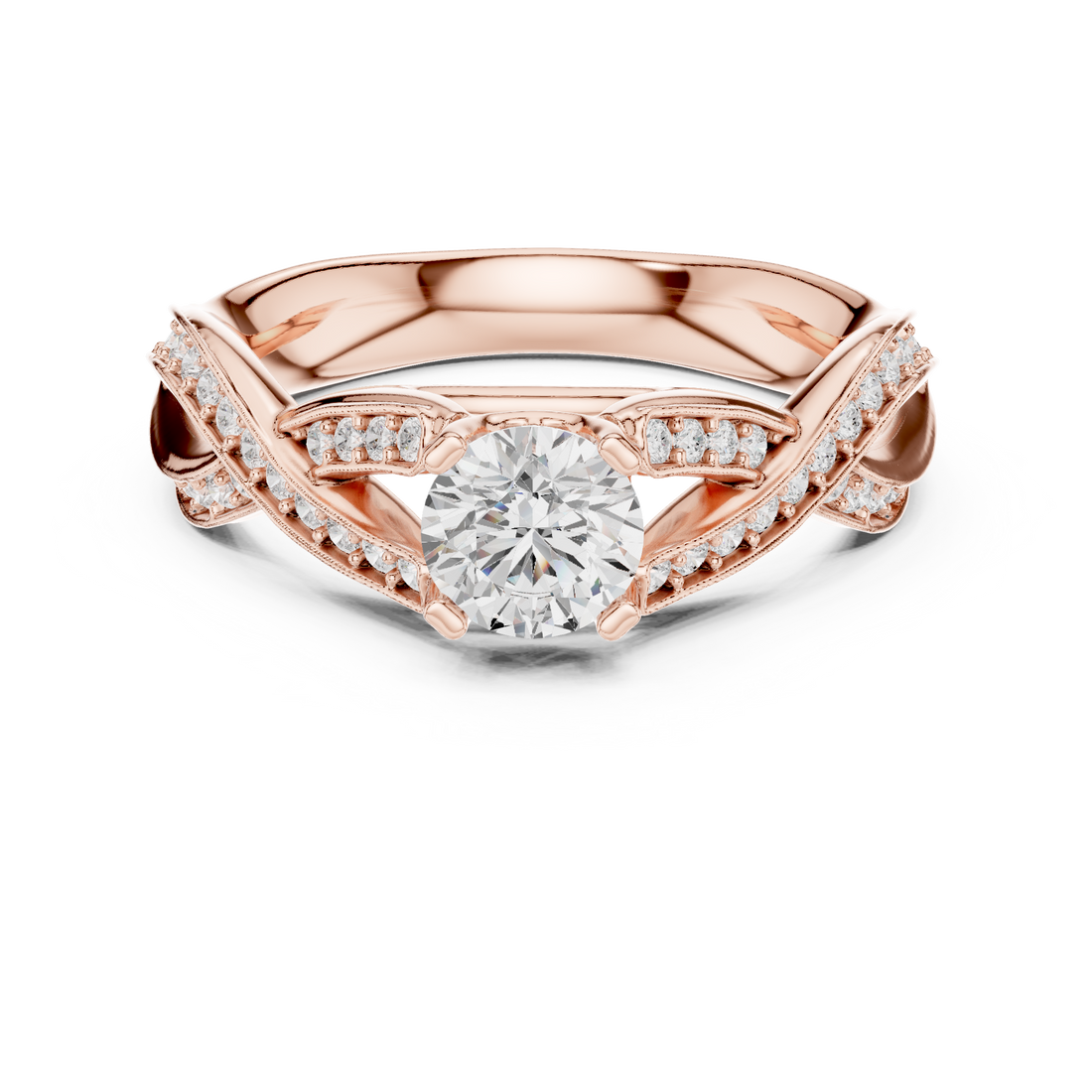 Sophisticated White Gold Diamond Ring with Infinity Design